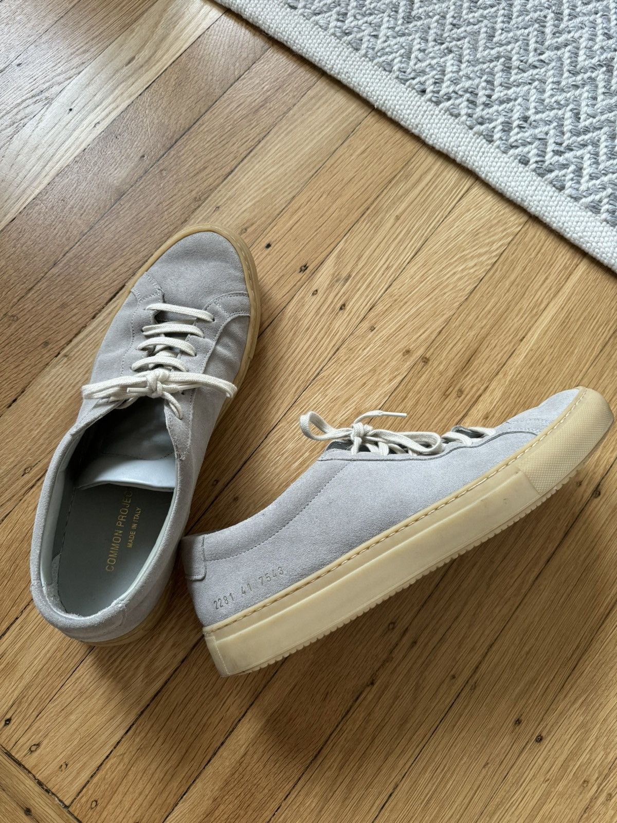 Common Projects Common Projects Achilles Suede and Leather Sneakers Grailed