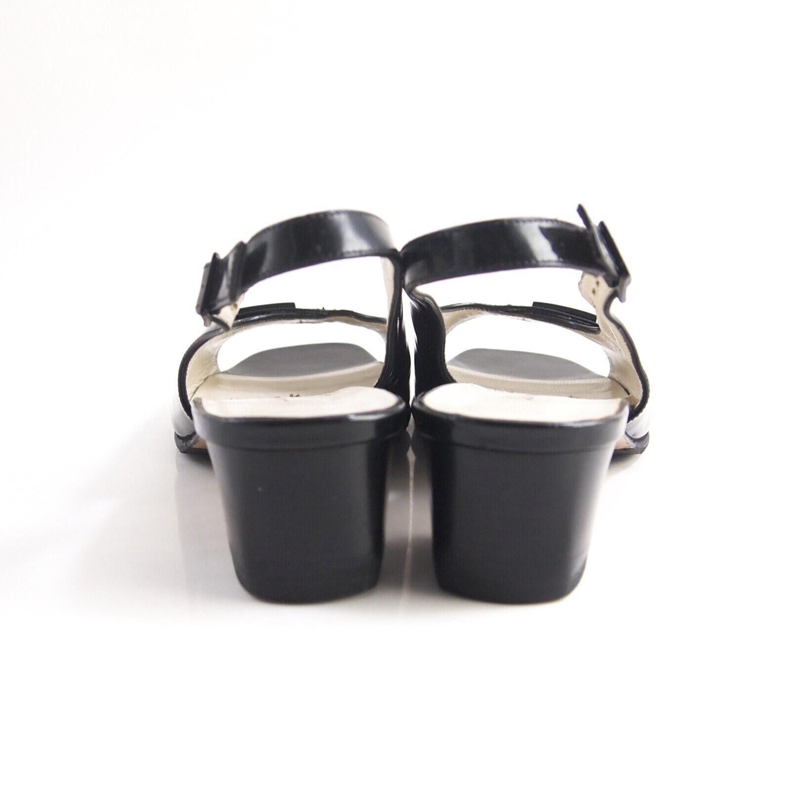 Salvatore Ferragamo Ferragamo Gancio Slingback Sandals Black EU 36.5 US 6.5 B Size US 6.5 / IT 36.5 - 8 Thumbnail
