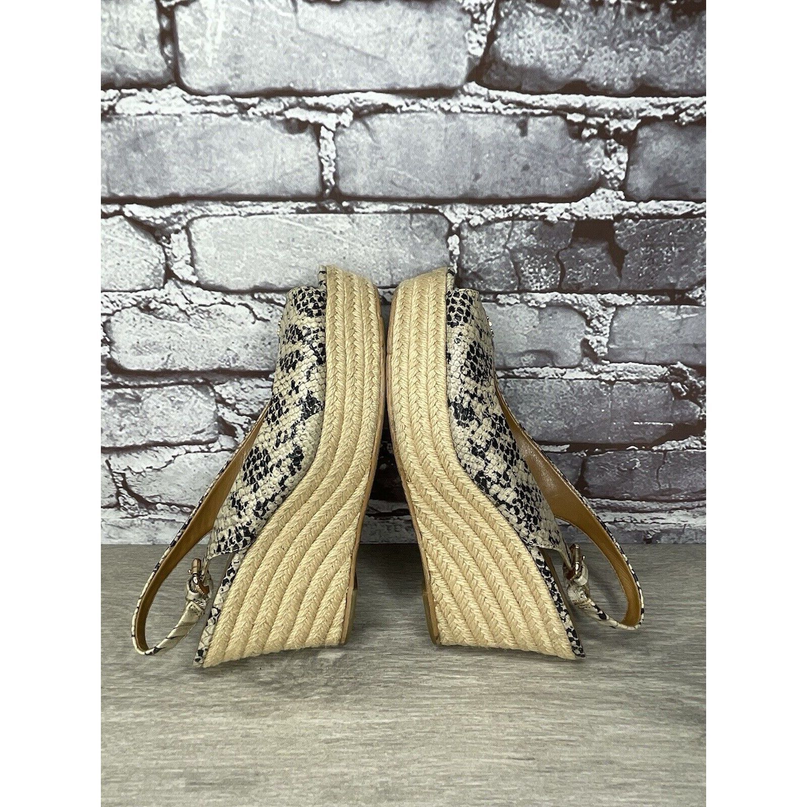 Coach Coach Ferry Snake Embossed Platform Espadrilles Wedges Strap Size US 7 / IT 37 - 23 Thumbnail