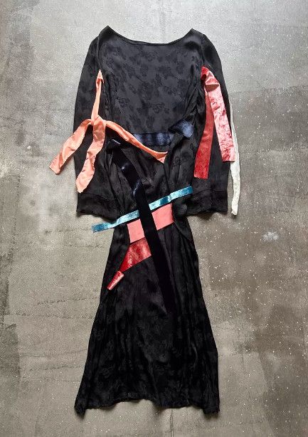 Masaki Matsushima Masaki Matsushima 1999AW Runway Jacquard Lace-Up Dress Size M / US 6-8 / IT 42-44 - 2 Thumbnail