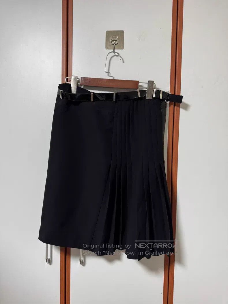 Versace Versace Black pleated patchwork mulberry silk skirt Size L / US 10 / IT 46 - 5 Thumbnail