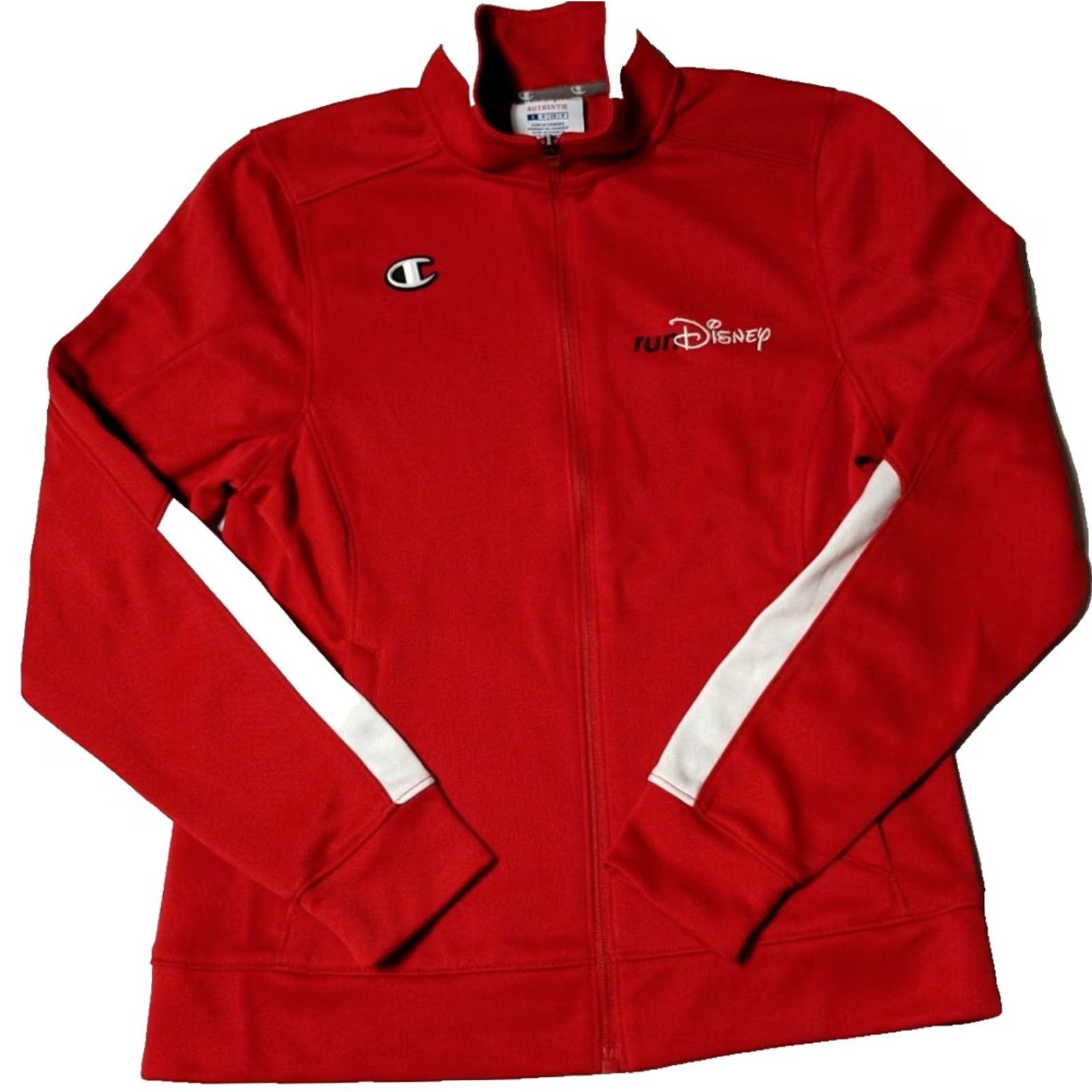 Champion RUN DISNEY Champion Women Small Red White Tracksuit Jacket + Pants Size 28" / US 6 / IT 42 - 3 Thumbnail