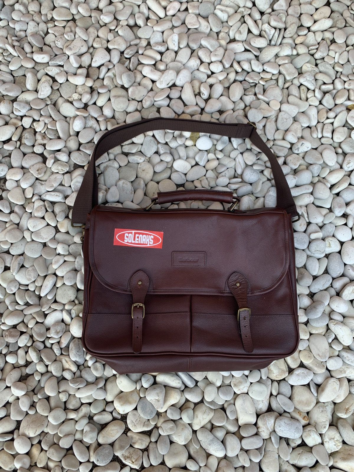 Barbour leather bag brown rare