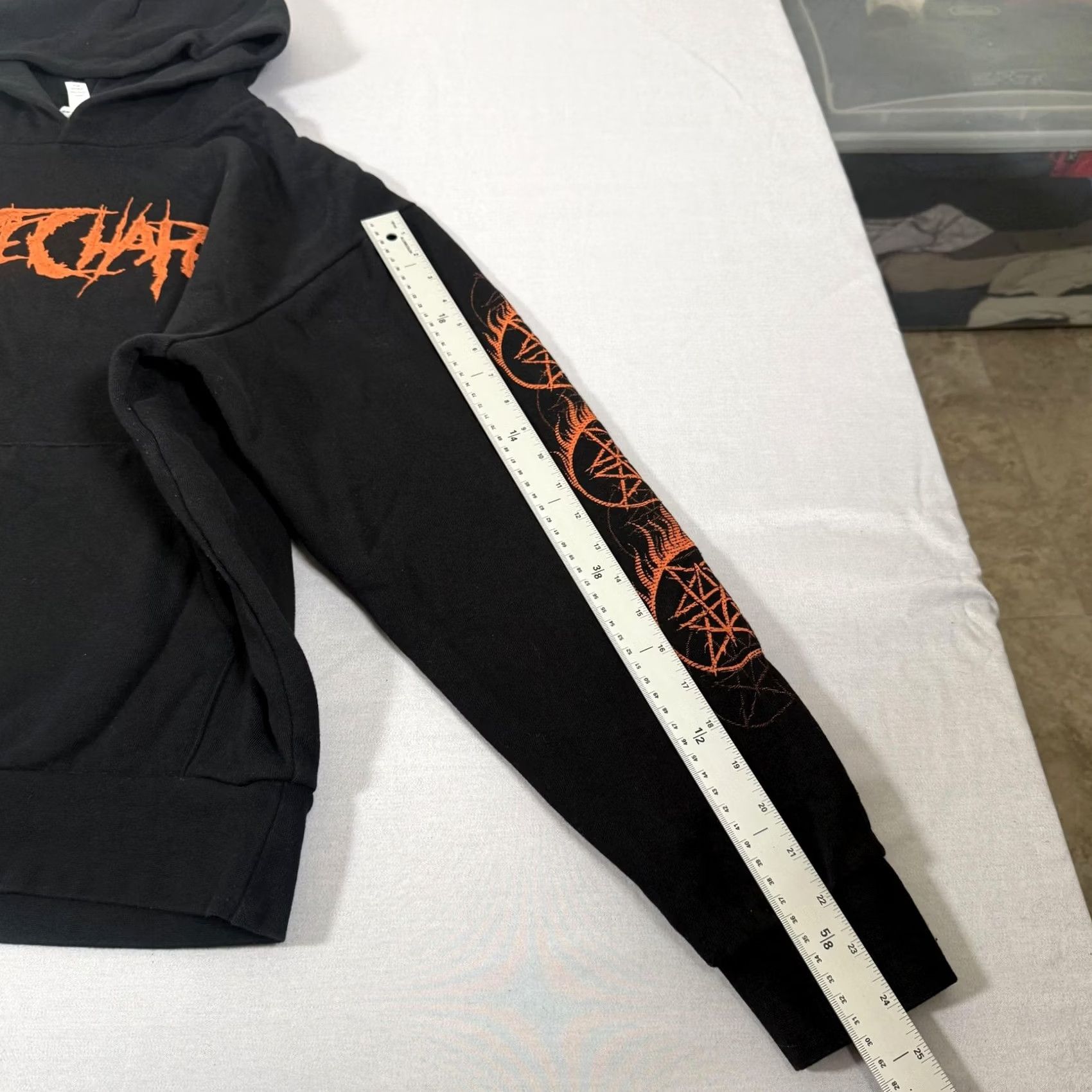 Vintage VINTAGE? No. Whitechapel Hoodie Men M Black Deathcore Band Graphic Print Pullover with Hooded Front Kangaroo Pocket Flames Clean Size US M / EU 48-50 / 2 - 7 Thumbnail