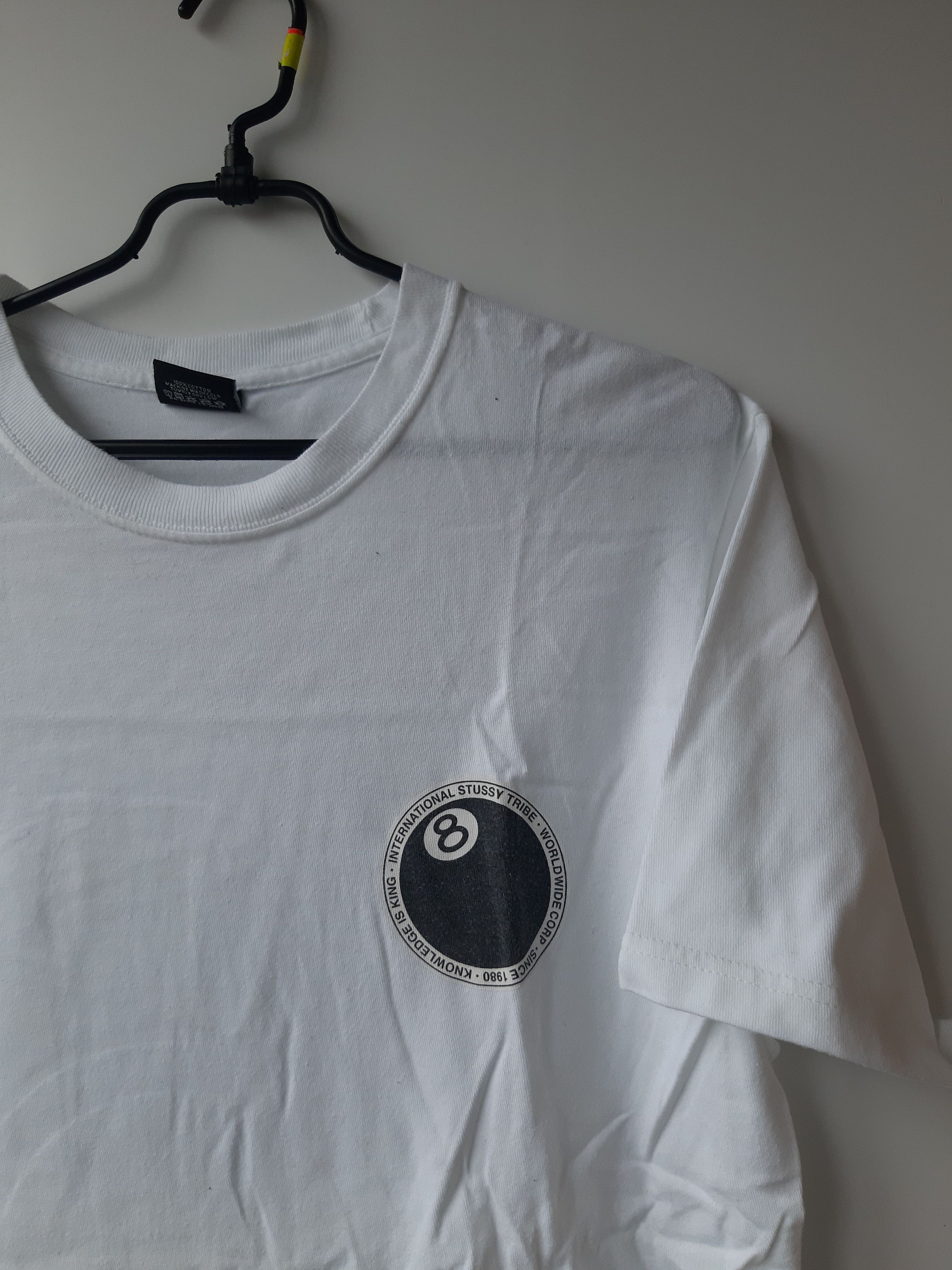 Stussy × Vintage Stussy 8 Ball Dot Tee White shirt Size US M / EU 48-50 / 2 - 2 Thumbnail