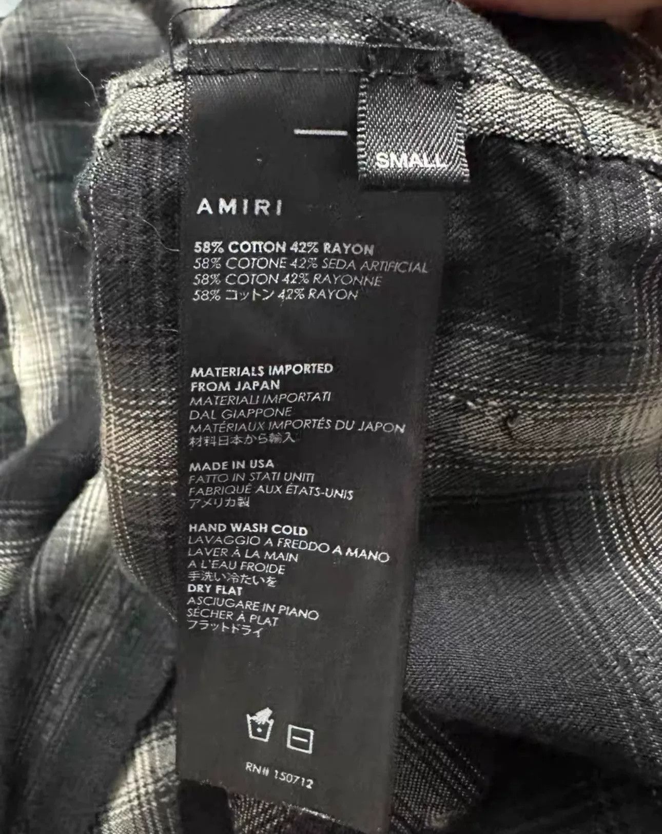 Amiri amiri black and white flannel shirt Size US S / EU 44-46 / 1 - 4 Thumbnail
