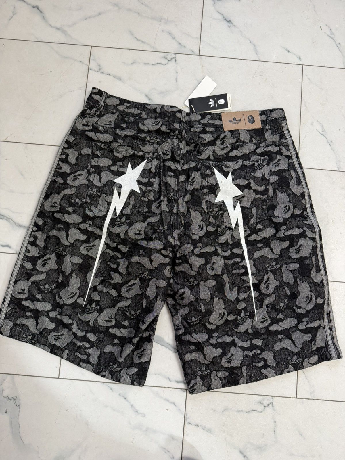 Bape Bape X Adidas Denim Shorts Size US 42 / EU 58 - 2 Thumbnail