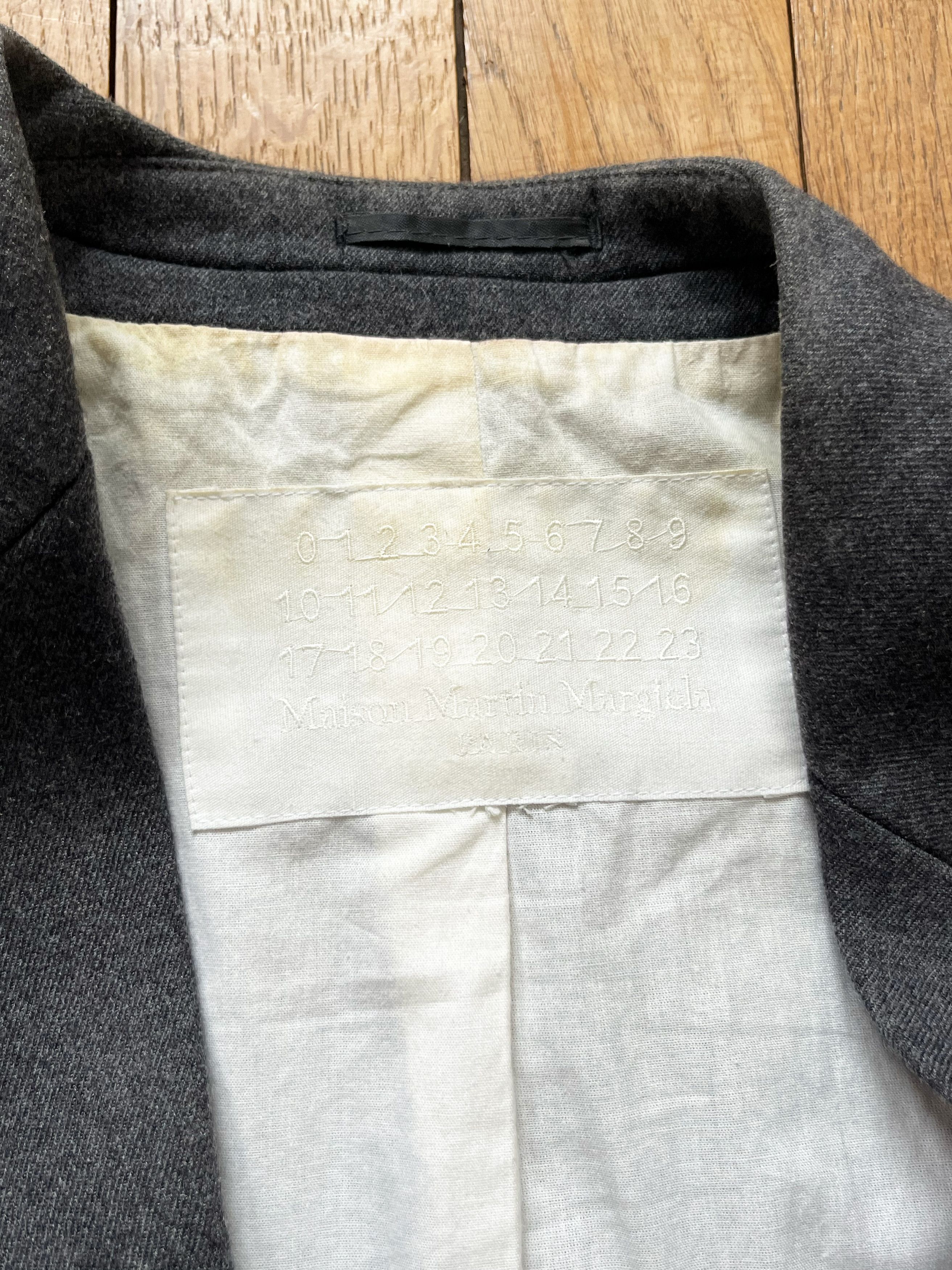 H&M × Maison Margiela Margiela x H&M grey flannel wool blazer Size 42R - 4 Thumbnail