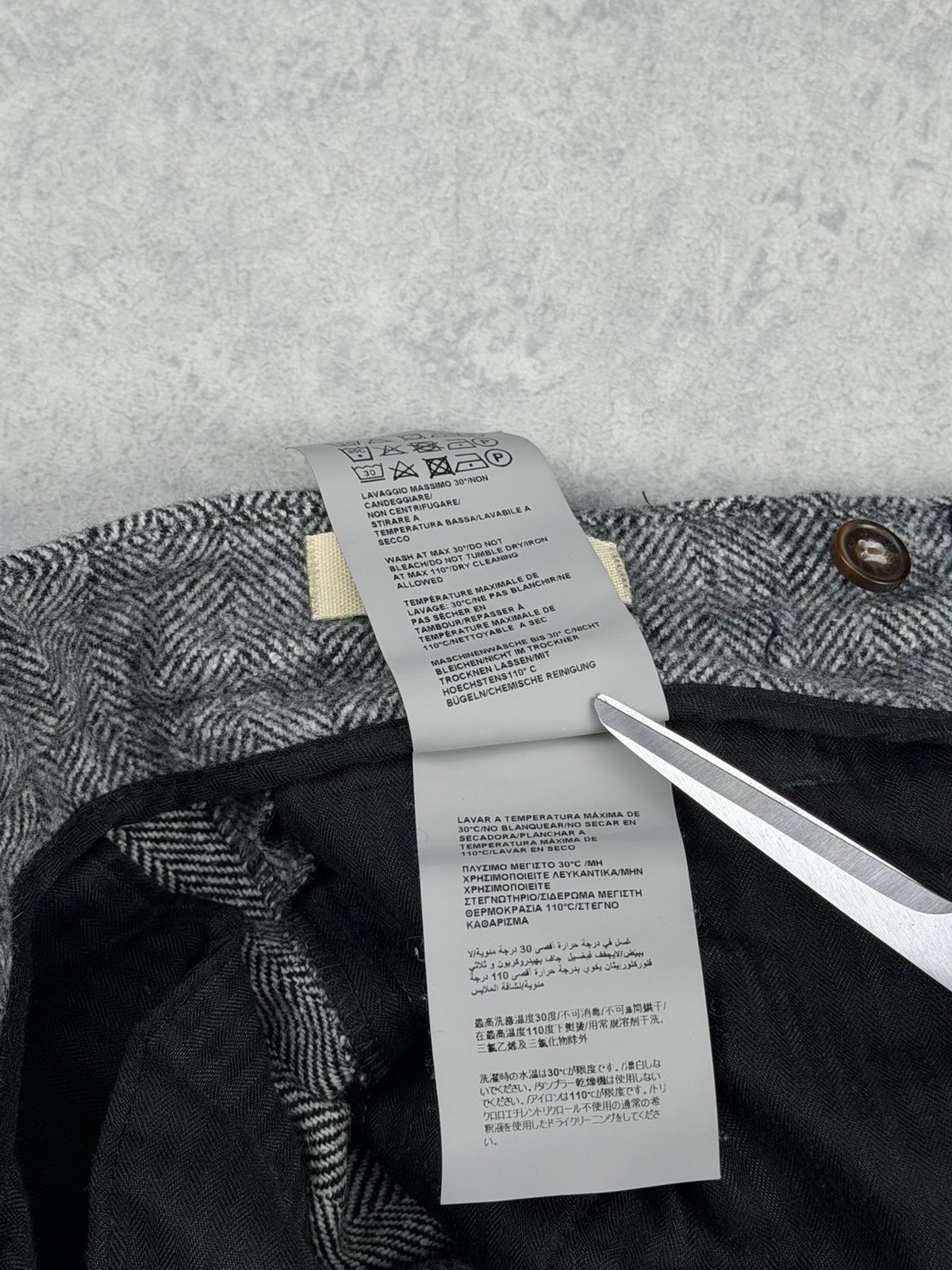 Other BRO-SHIP Wool/Cotton Pants Size 34 EU 50 Grey Herringbone Size US 34 / EU 50 - 7 Thumbnail