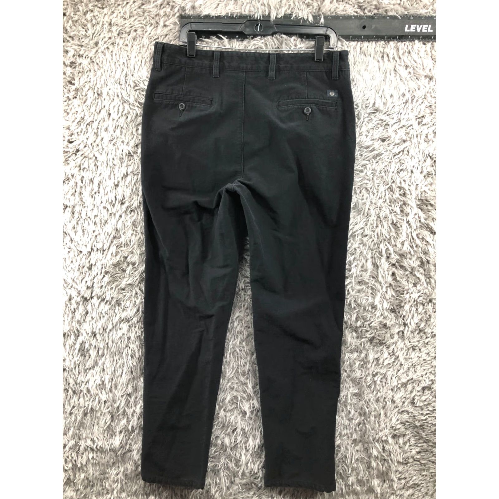 Dockers DOCKERS Signature Khaki Straight Pants Mens Regular 33 Black 5-Pocket Knit Stretch City Size US 33 - 5 Thumbnail