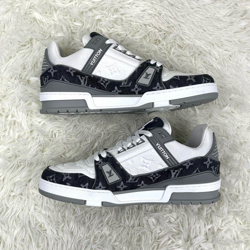 Louis Vuitton Louis Vuitton Trainer Low Top Sneakers in Gray -2508 Size US 10.5 / EU 43-44 - 8 Thumbnail