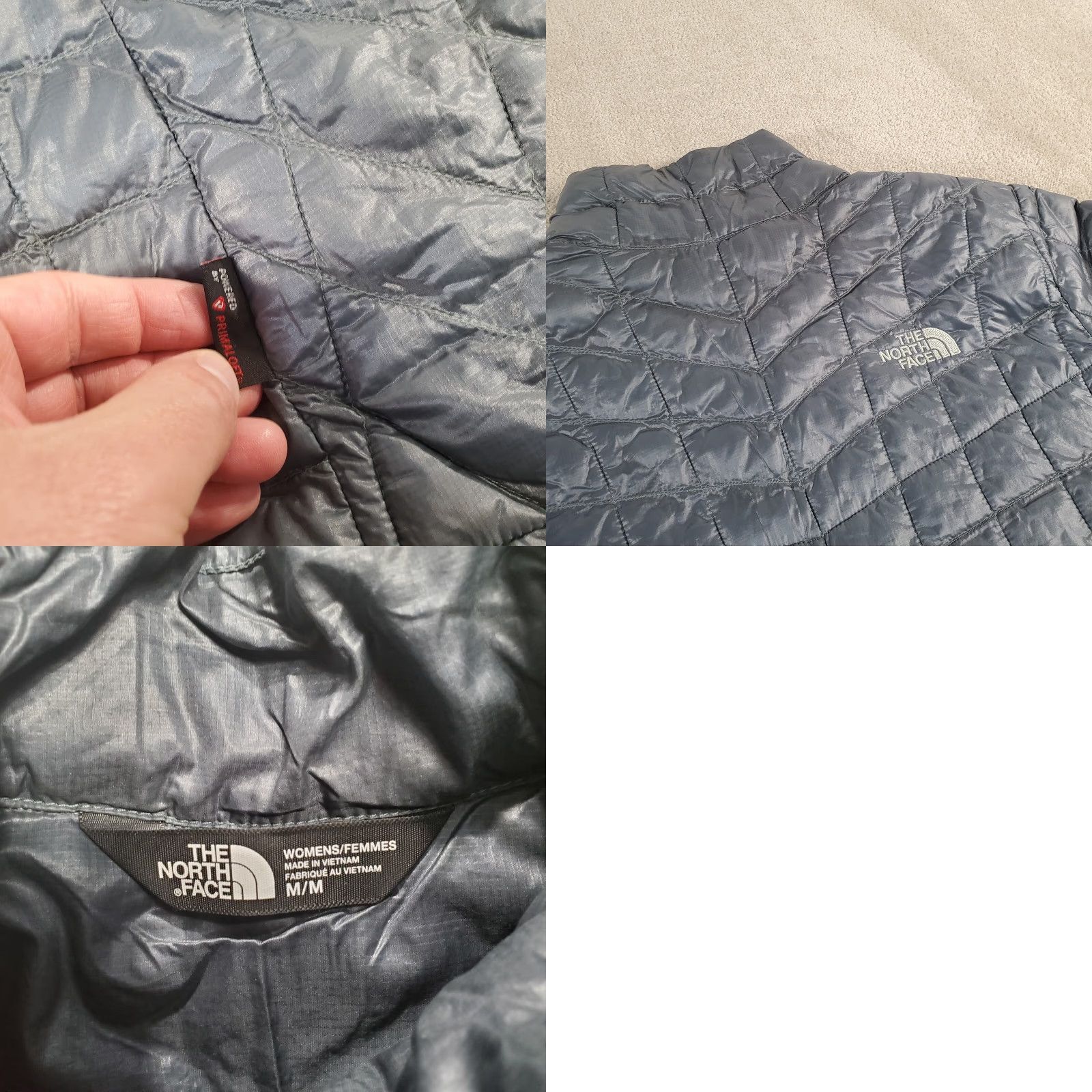 The North Face The North Face Jacket Womens M Green Thermoball Puffer Quilted Windbreaker Full Zip Pockets Logo Nylon Size M / US 6-8 / IT 42-44 - 9 Thumbnail