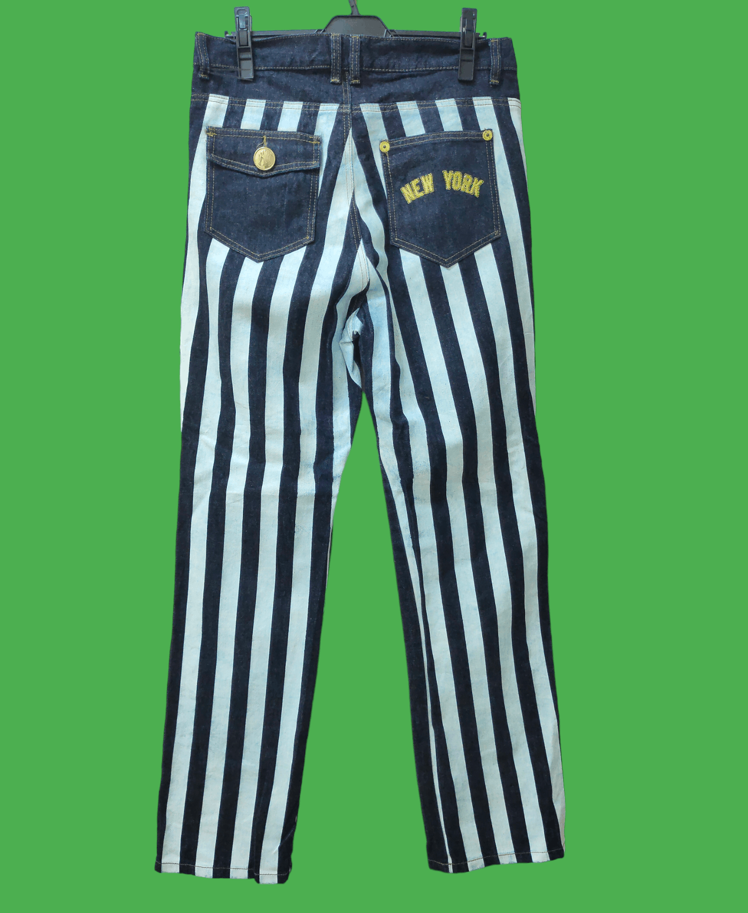 image of Sicknew York Yankees Mlb Daicock Denim Jeans in Blue, Women's (Size 32)