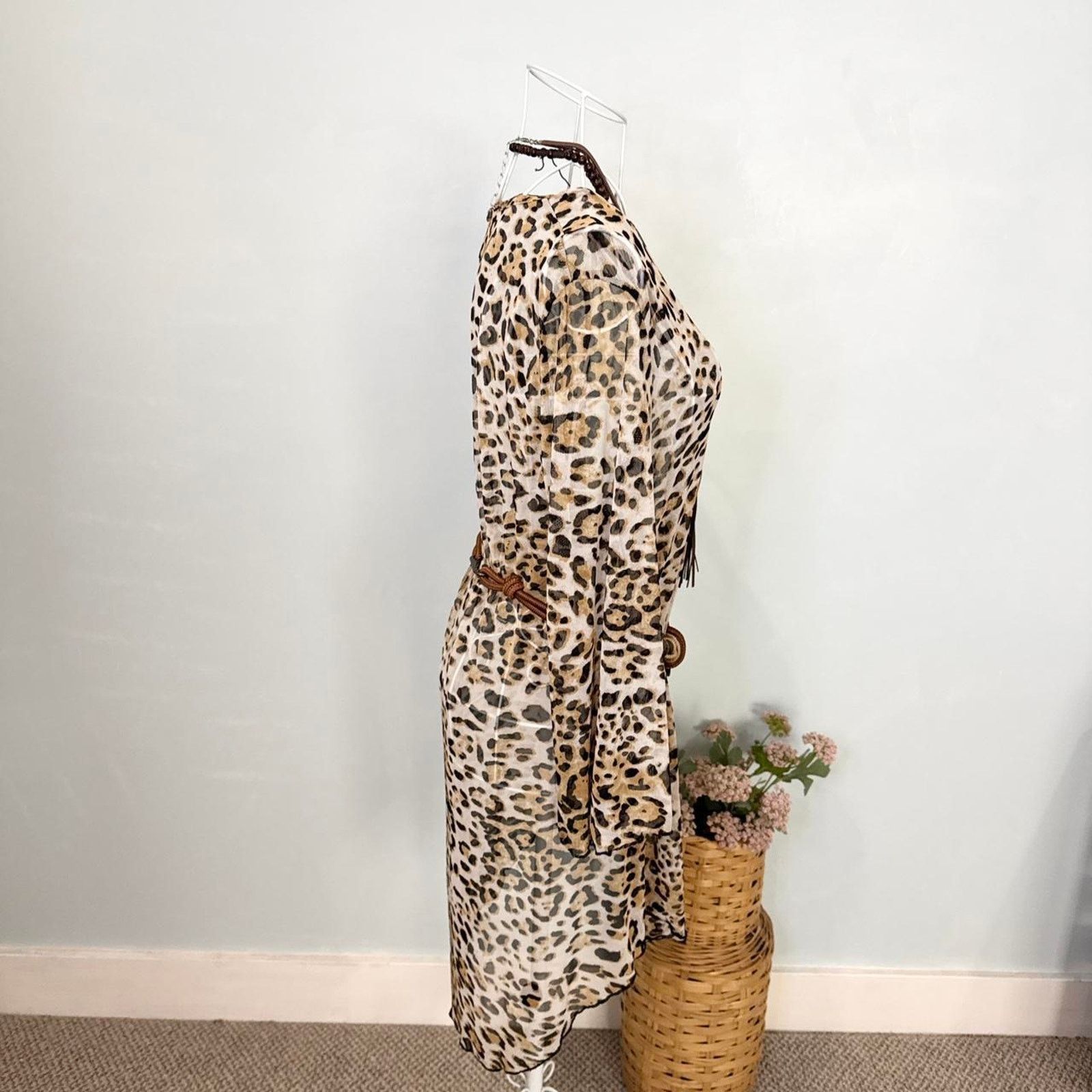 Other Stunning leopard print vintage 90s y2k mesh dress Size M / US 6-8 / IT 42-44 - 5 Thumbnail