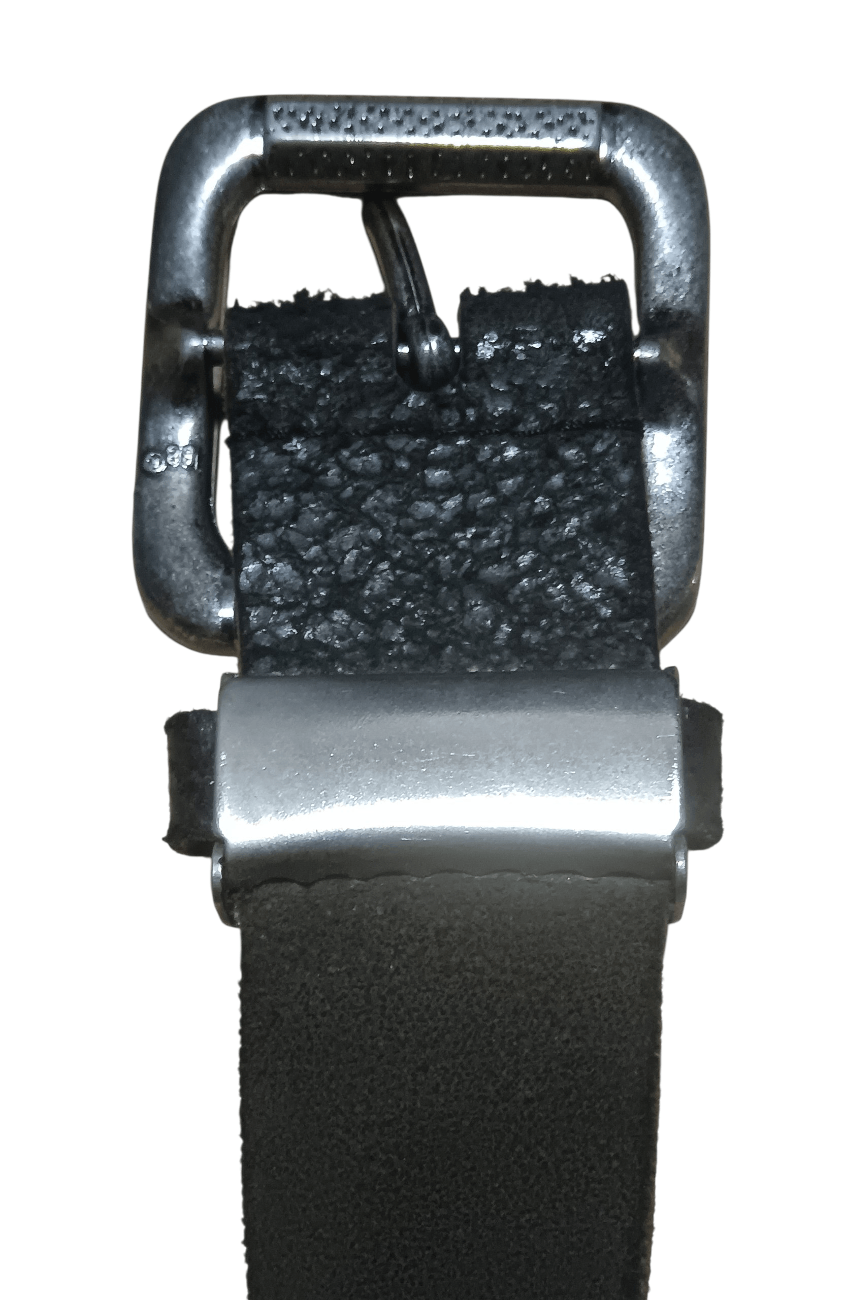 Genuine Leather VINTAGE GOTHIC SILVER BUCKLE SUEDE LEATHER BELT Size 34 - 3 Thumbnail