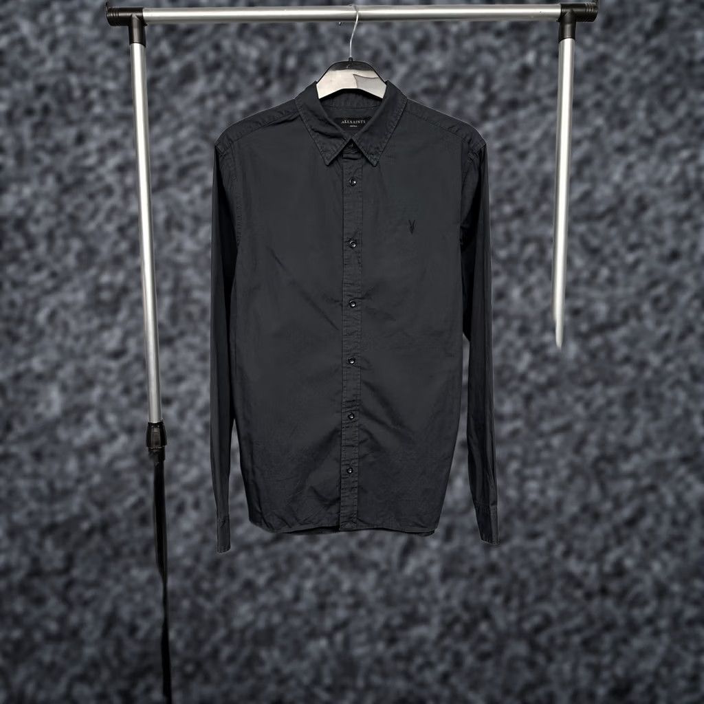 Allsaints AllSaints Riviera Long Sleeve Shirt Mens S Gray Cotton Button-Up Collared Vintage No Size US S / EU 44-46 / 1 - 1 Thumbnail