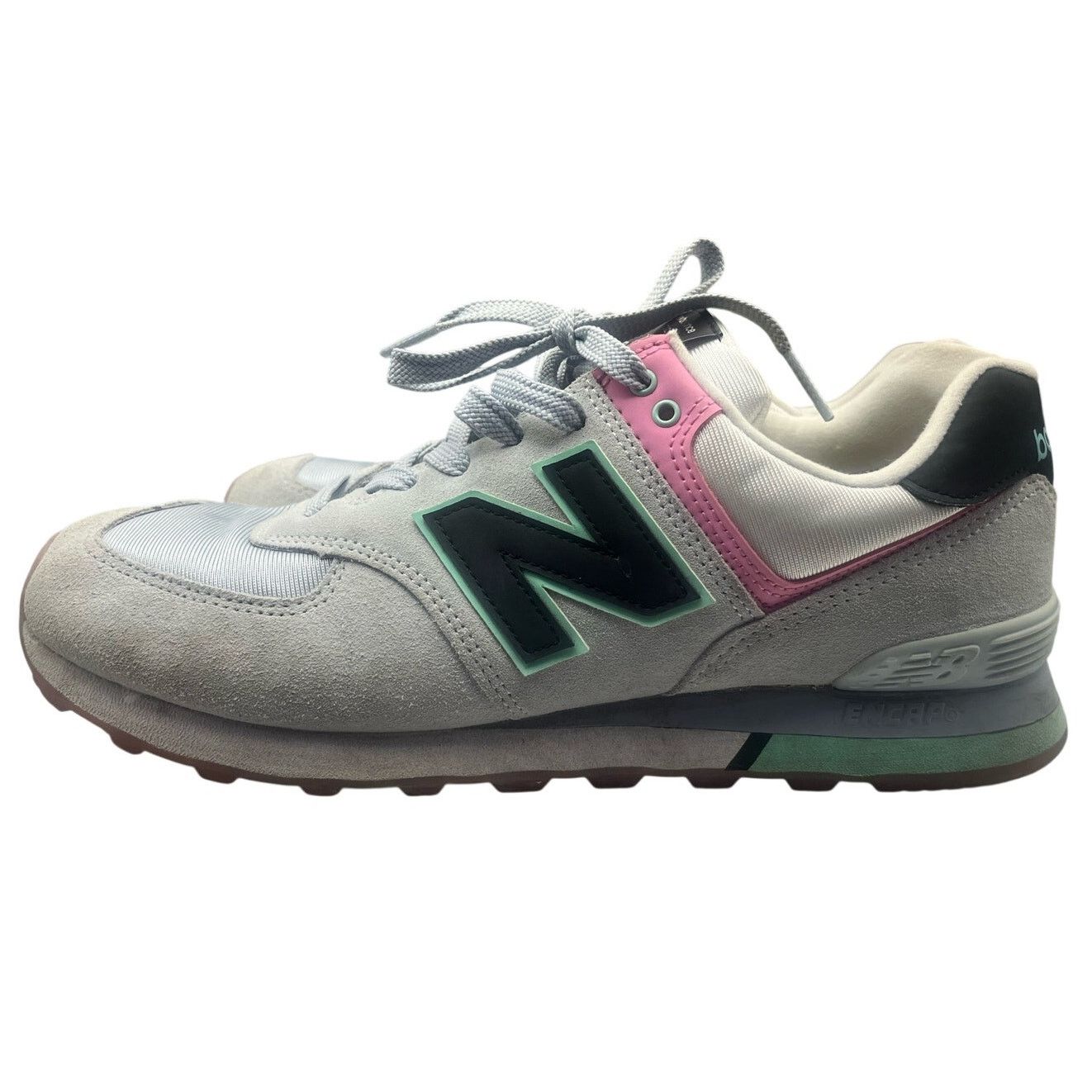 New Balance New Balance 574 White Silver Pink Green Sneakers Women's 8 Size US 11 / EU 44 - 3 Thumbnail