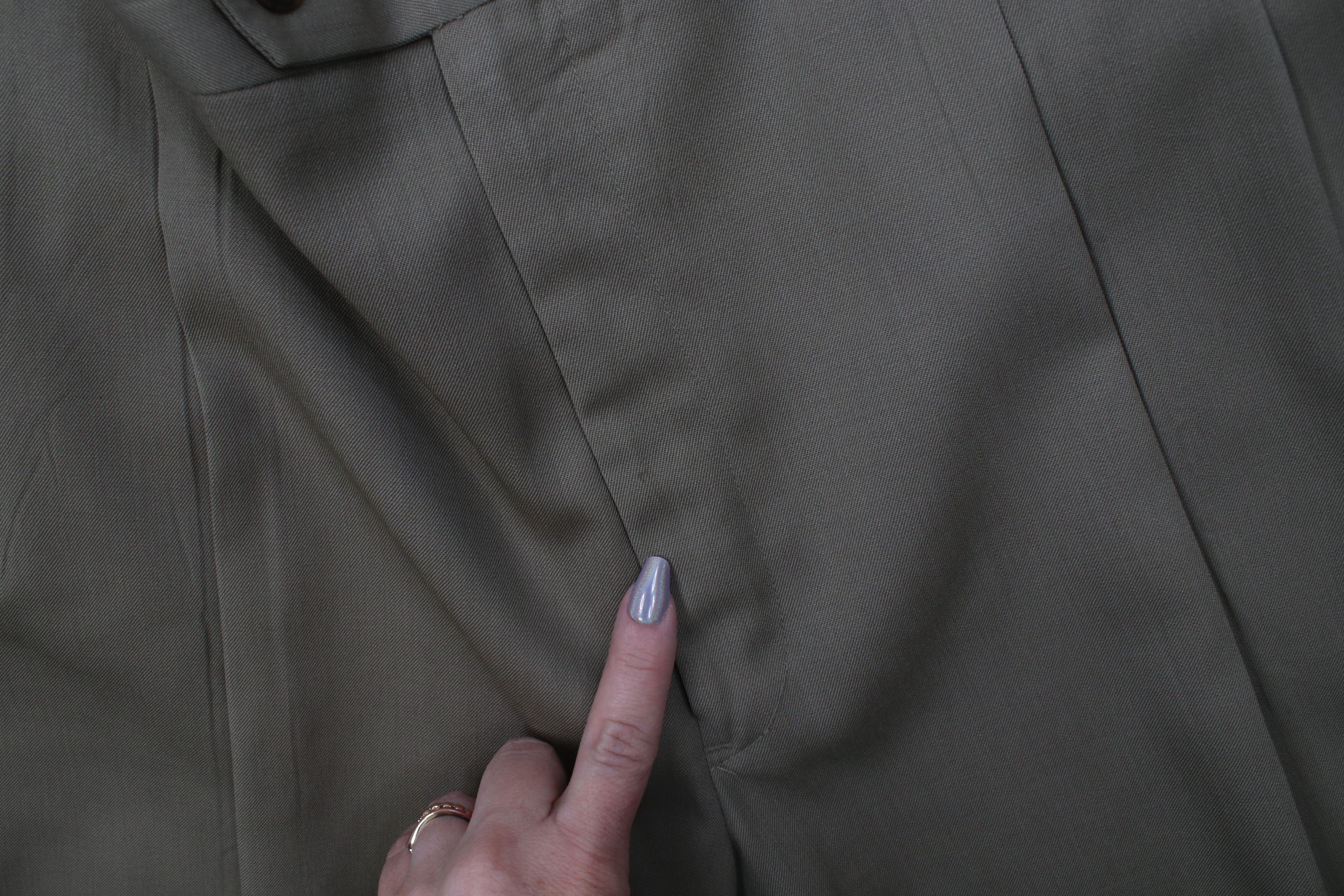 Vintage Vintage 90s Streetwear Wool Knit Wide Leg Chino Pants Beige Size US 42 / EU 58 - 8 Thumbnail