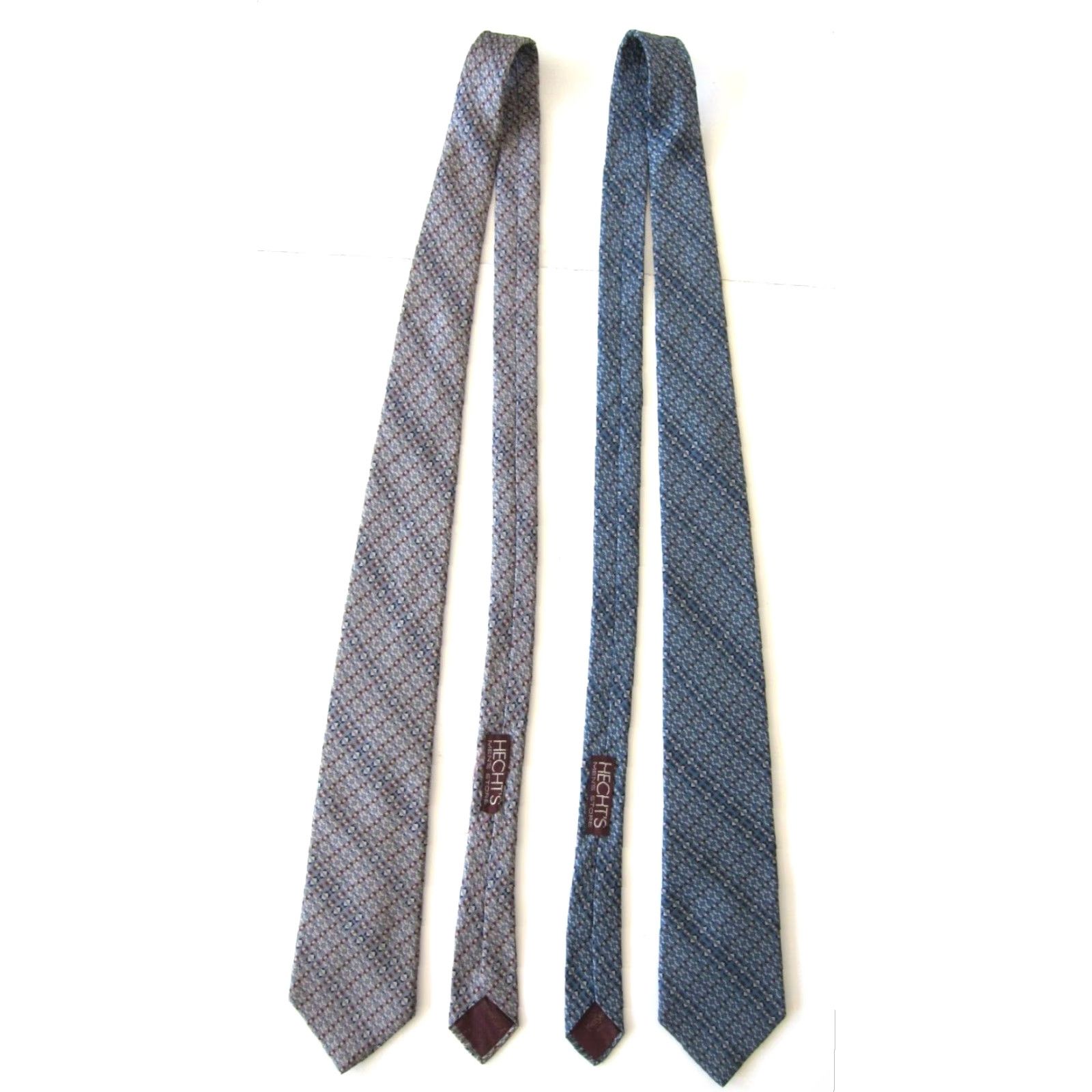 Yves Saint Laurent VINTAGE Yves Saint Laurent Paris New York Neck Ties 100% Silk Blue Grey 2 Vintage Blue Ties Mens 56" Length 3 2/8" Wide Silk Ties Size ONE SIZE - 2 Thumbnail