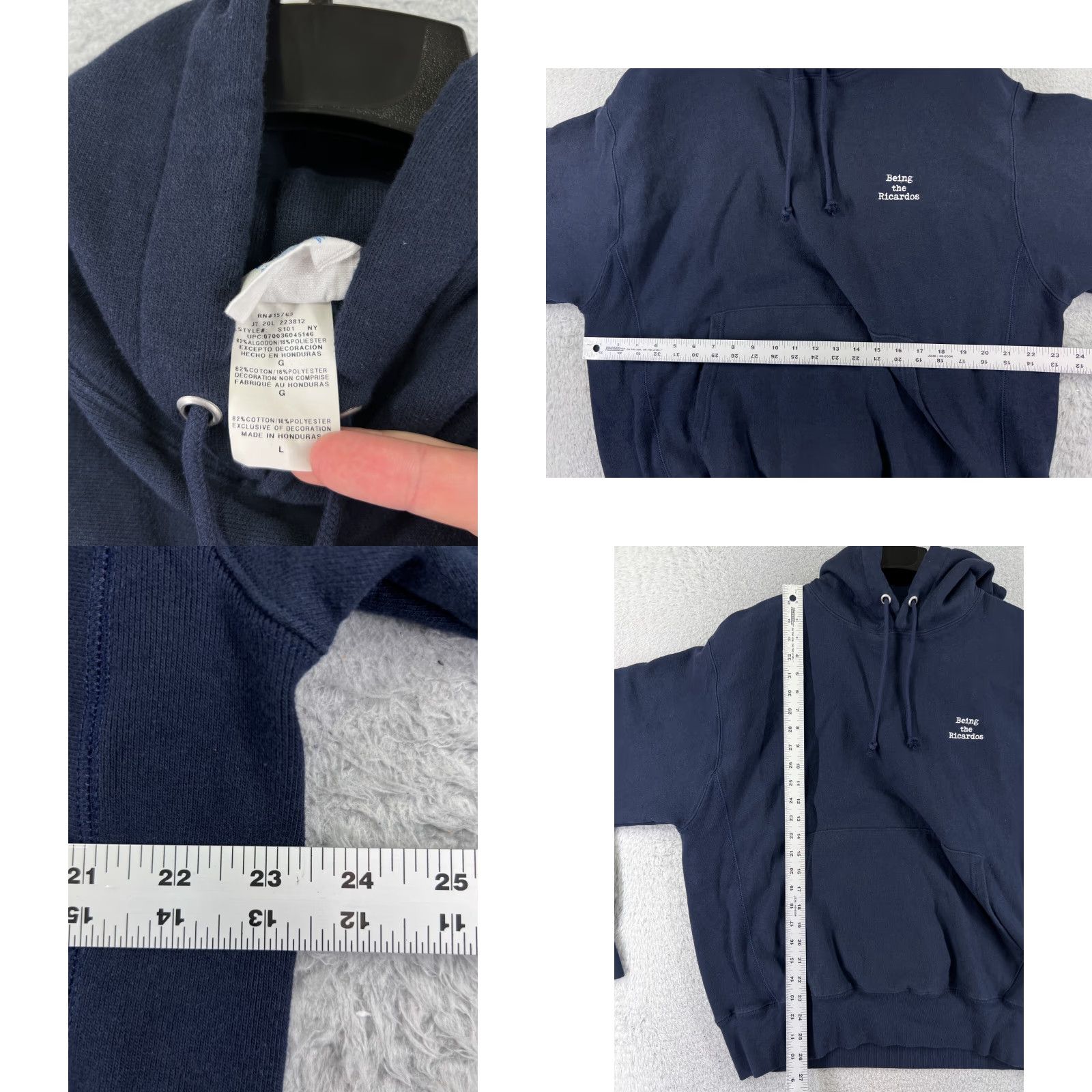 Champion Champion Hoodie Men's Large Blue I Love Lucy Being The Ricardos Crew Neck Zip PULLOVER Logo 90s? Size US L / EU 52-54 / 3 - 8 Thumbnail
