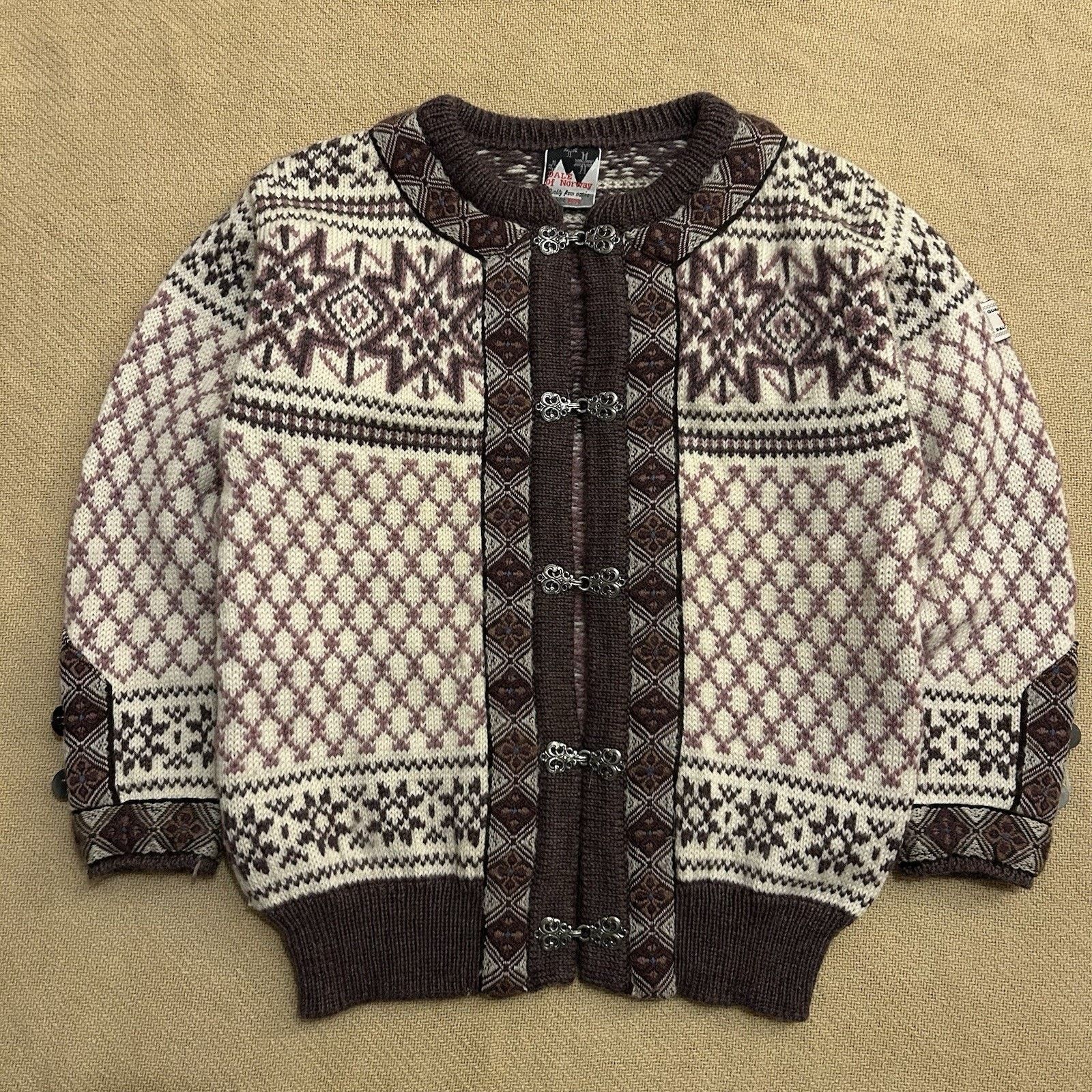 Dale Of Norway Vintage Cardigan Wool Knit Fair Isle Metal Clasp Sweater XS Size XS / US 0-2 / IT 36-38 - 1 Thumbnail