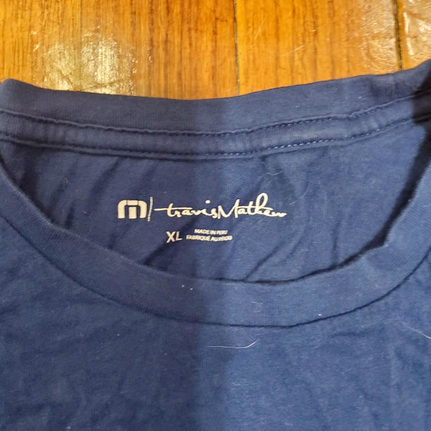 TravisMathew TravisMathew Shirt Mens XL Blue California Design Palm Tree Graphic Print Casual Tee Golf Crew Neck Short Sleeve Cotton Size US XL / EU 56 / 4 - 6 Thumbnail