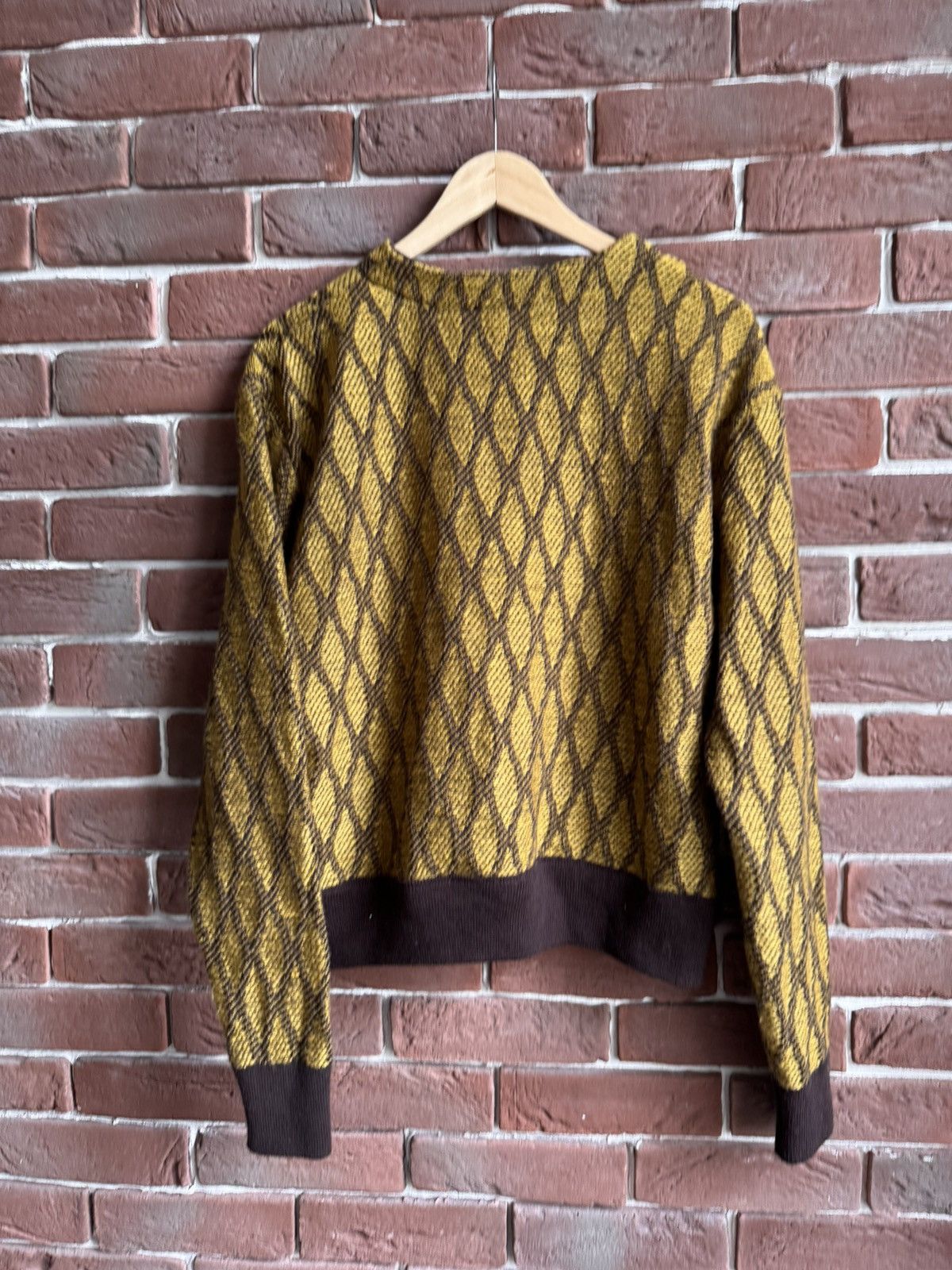 Flannel × Japanese Brand × Needles Needles Cable Knit Yellow Cropped Boxy Japanese Sweater Size US XS / EU 42 / 0 - 6 Thumbnail
