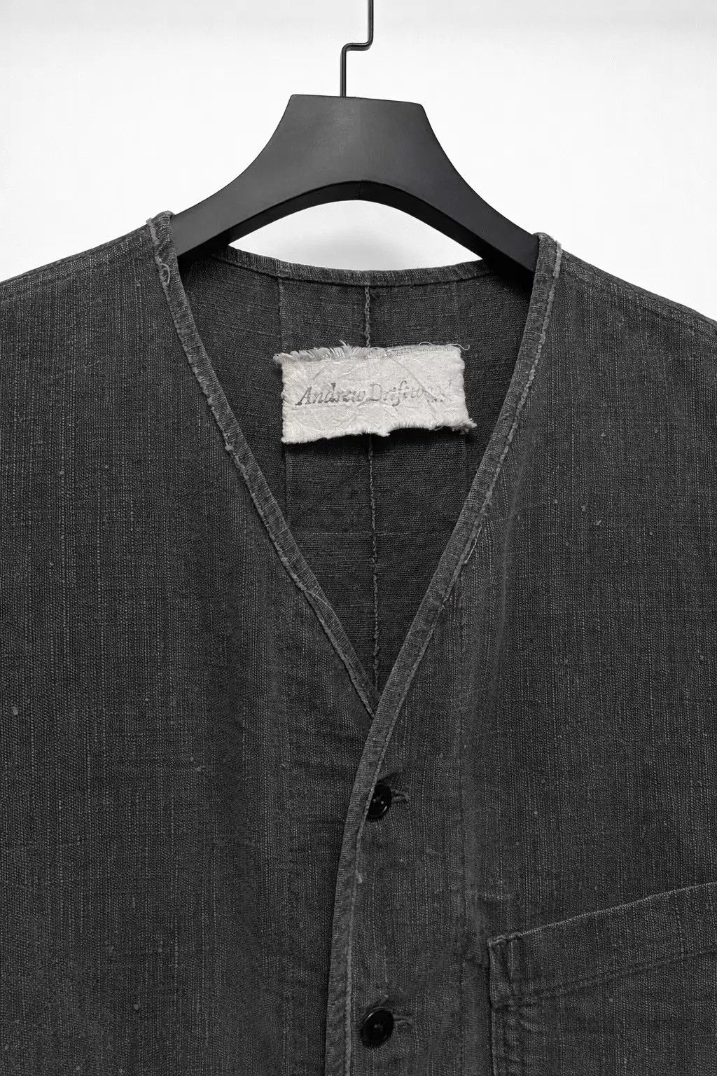 Other Andrew Driftwood 19C Linen Ink Dyed Handmade Vest (Rare) Size US S / EU 44-46 / 1 - 6 Thumbnail