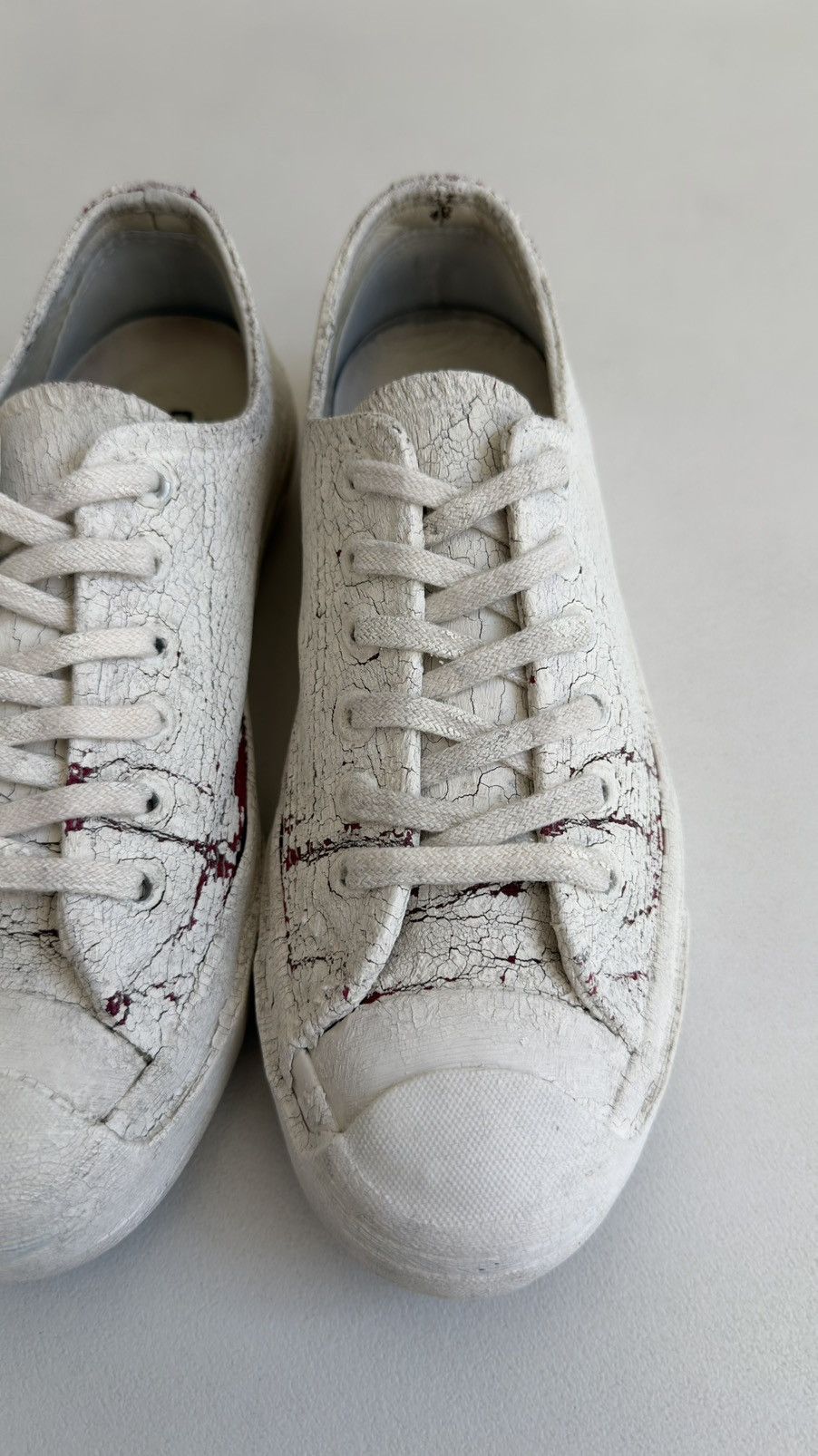 Converse × Maison Margiela S/S 14 White Painted Converse Sneakers Size US 7.5 / IT 37.5 - 14 Thumbnail