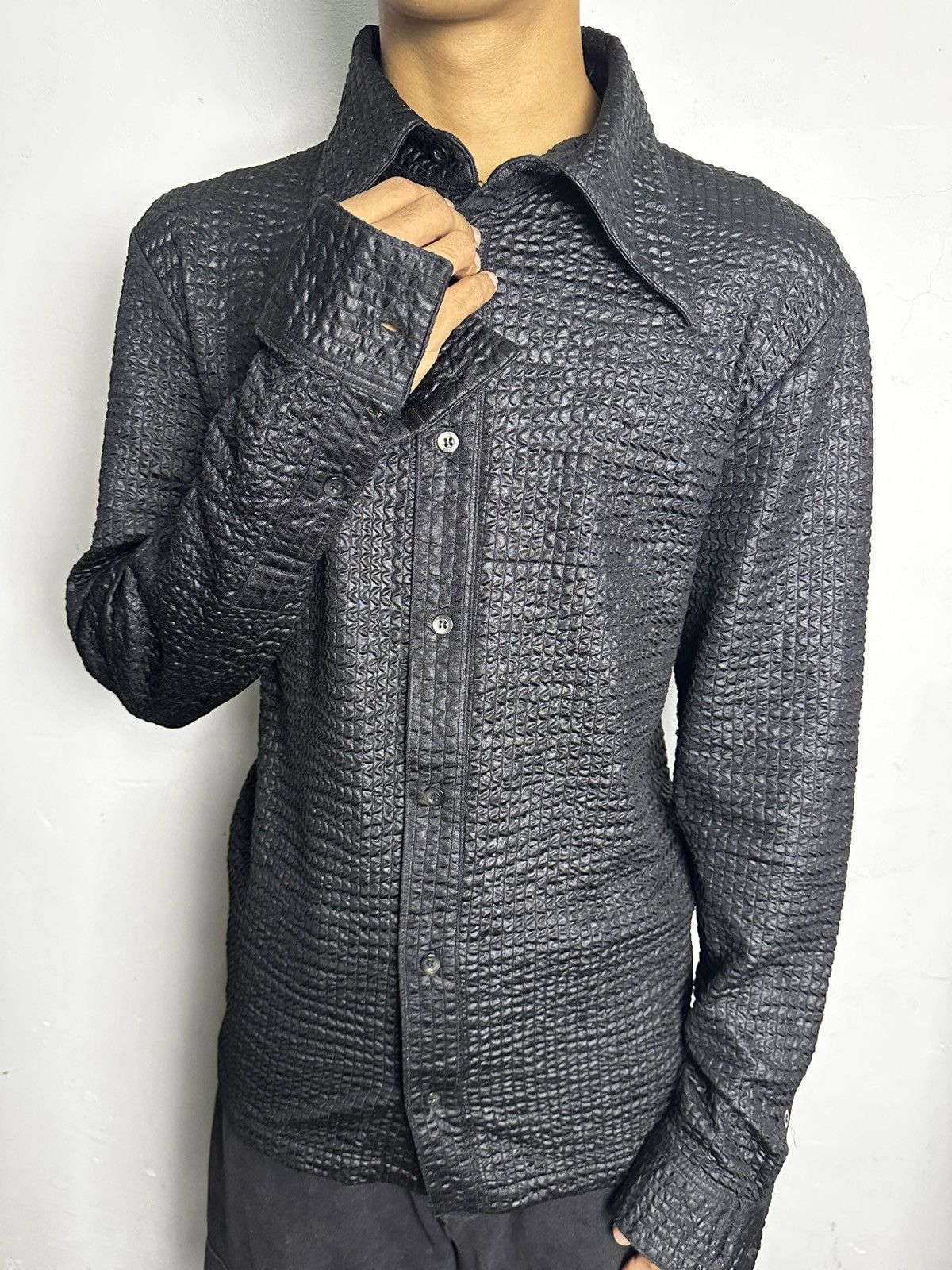 5351 POUR LES HOMMES 5351 Pour Homme Pyhton Skin Shinny Iconic Punk Shirt Size US L / EU 52-54 / 3 - 14 Thumbnail