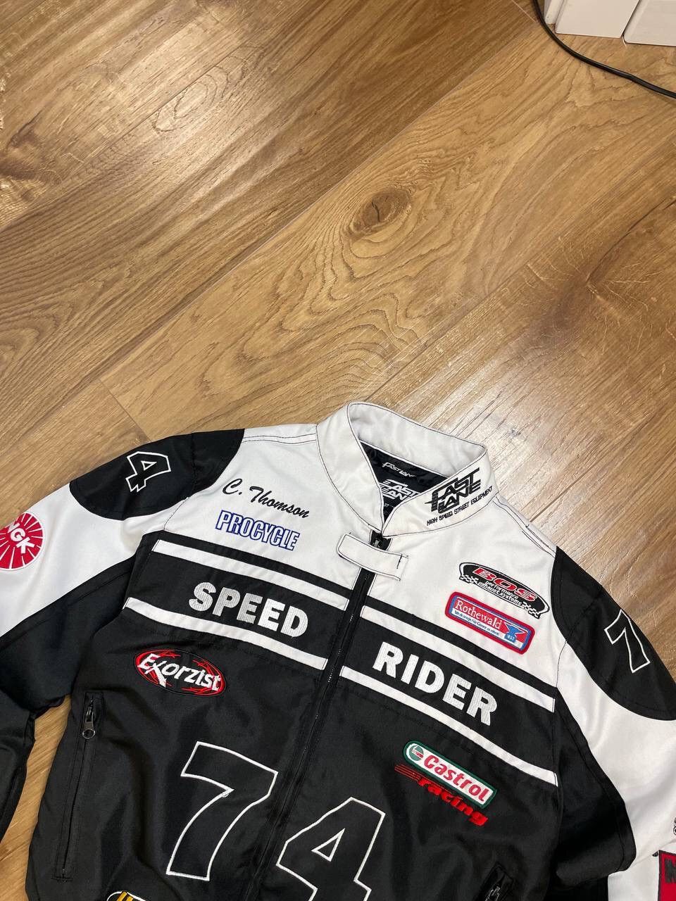 Vintage Vintage Y2K 74 Speed Rider Bridgestone Racing Jacket Bomber Size US XS / EU 42 / 0 - 3 Thumbnail