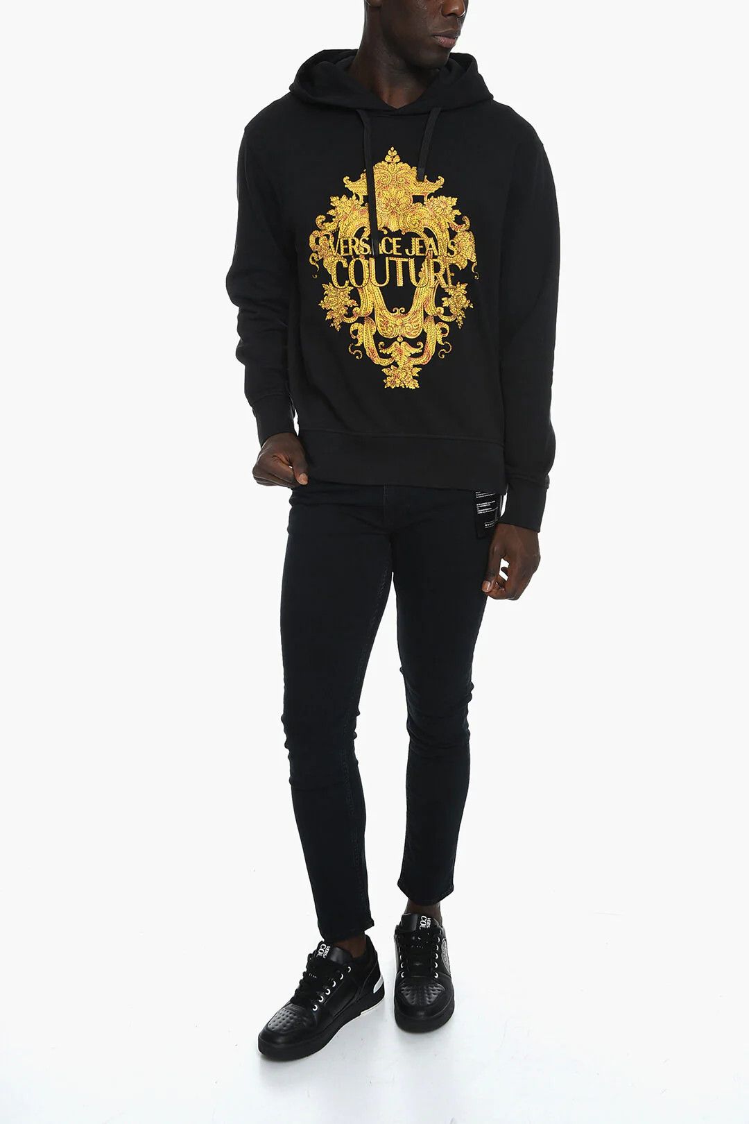 Versace og1mm0426 Brushed Cotton Hoodie in Black Size US XS / EU 42 / 0 - 4 Thumbnail