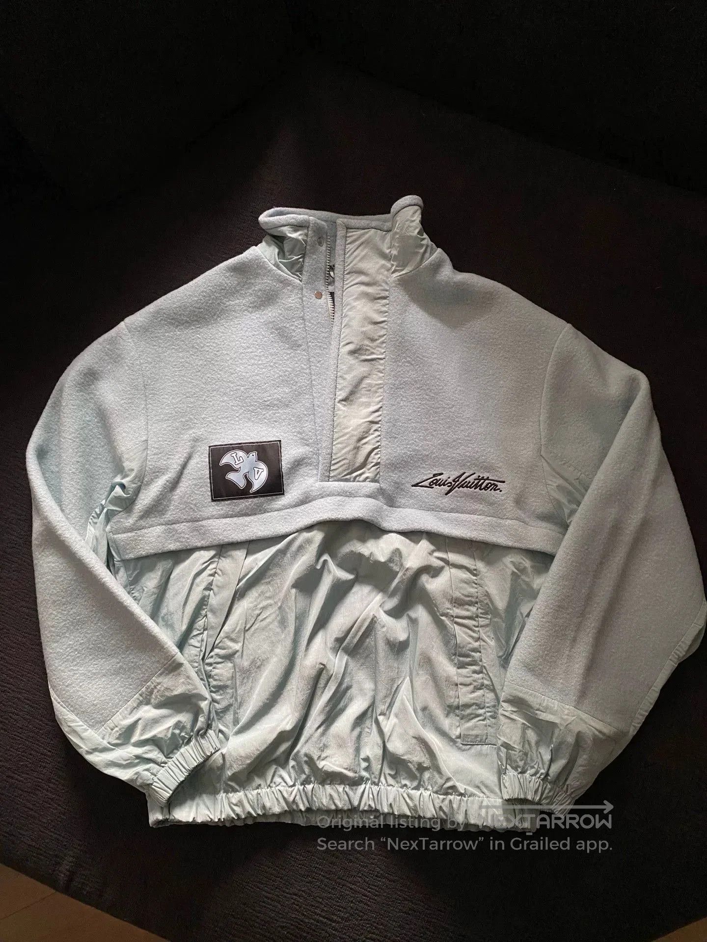 Louis Vuitton light blue fleece jacket with dove embroidery. Size US L / EU 52-54 / 3 - 1 Thumbnail
