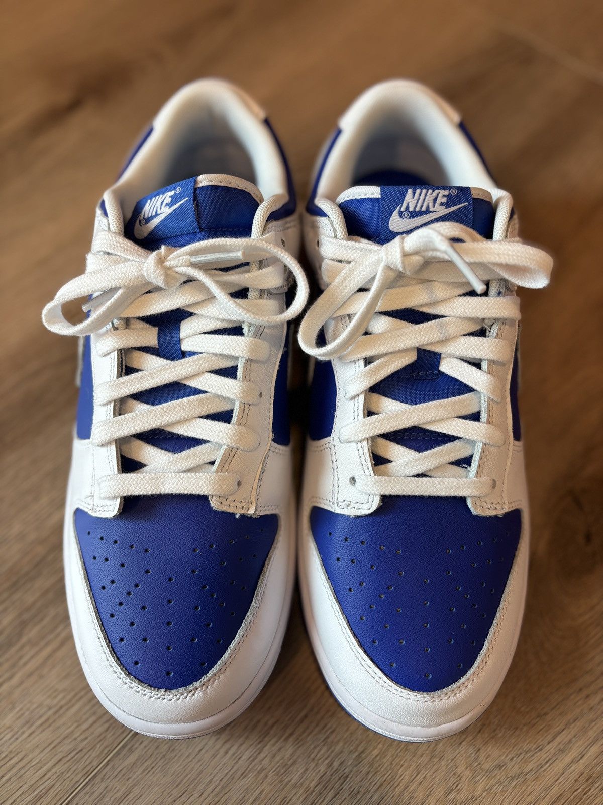 Nike Nike Dunk Low White Racer Blue 2022 Size US 9.5 / EU 42-43 - 2 Thumbnail