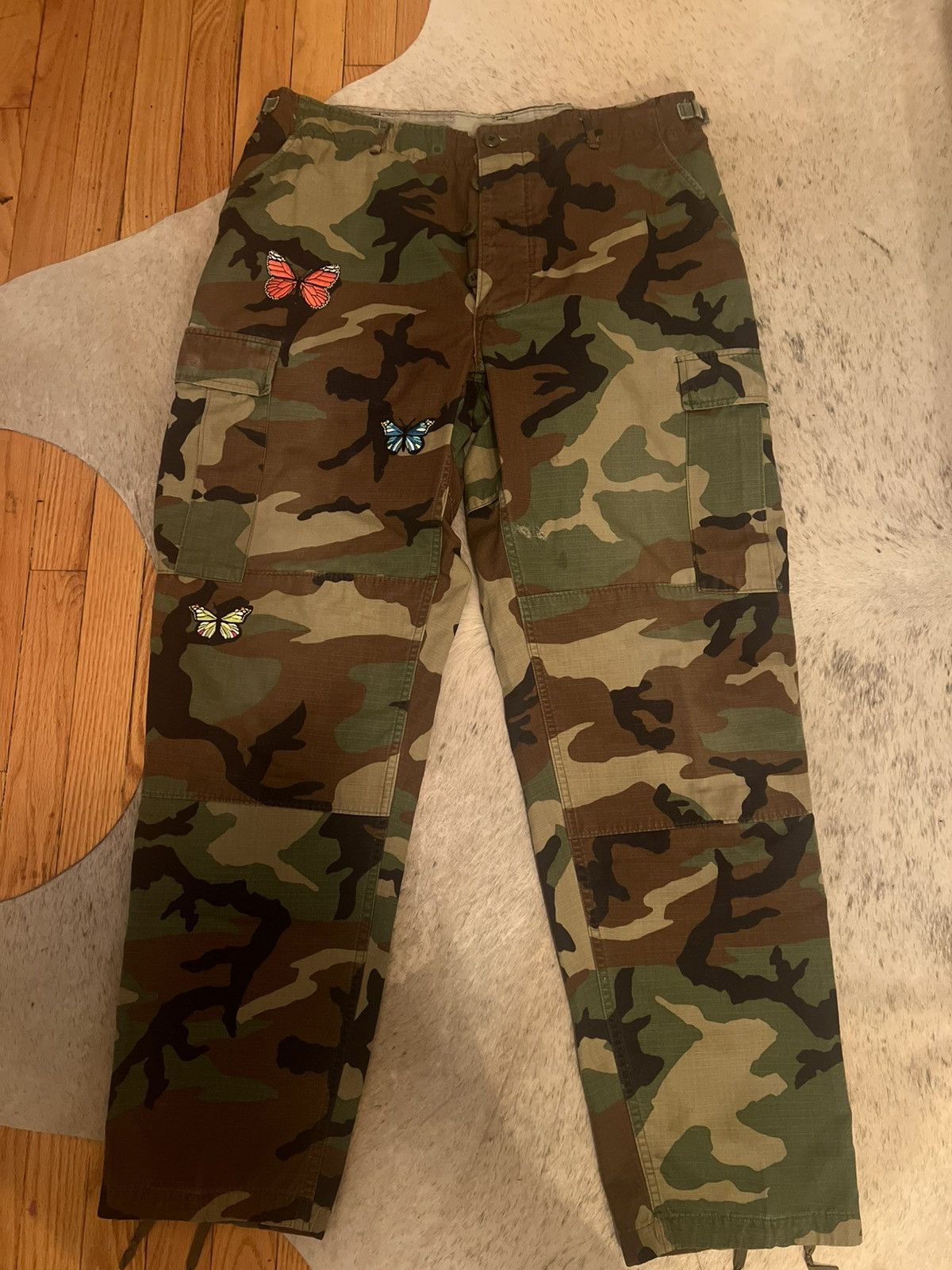 Vintage Vtg 90s Army Woodland Camo Cargo Pants Customized (US 36) Size US 36 / EU 52 - 1 Thumbnail