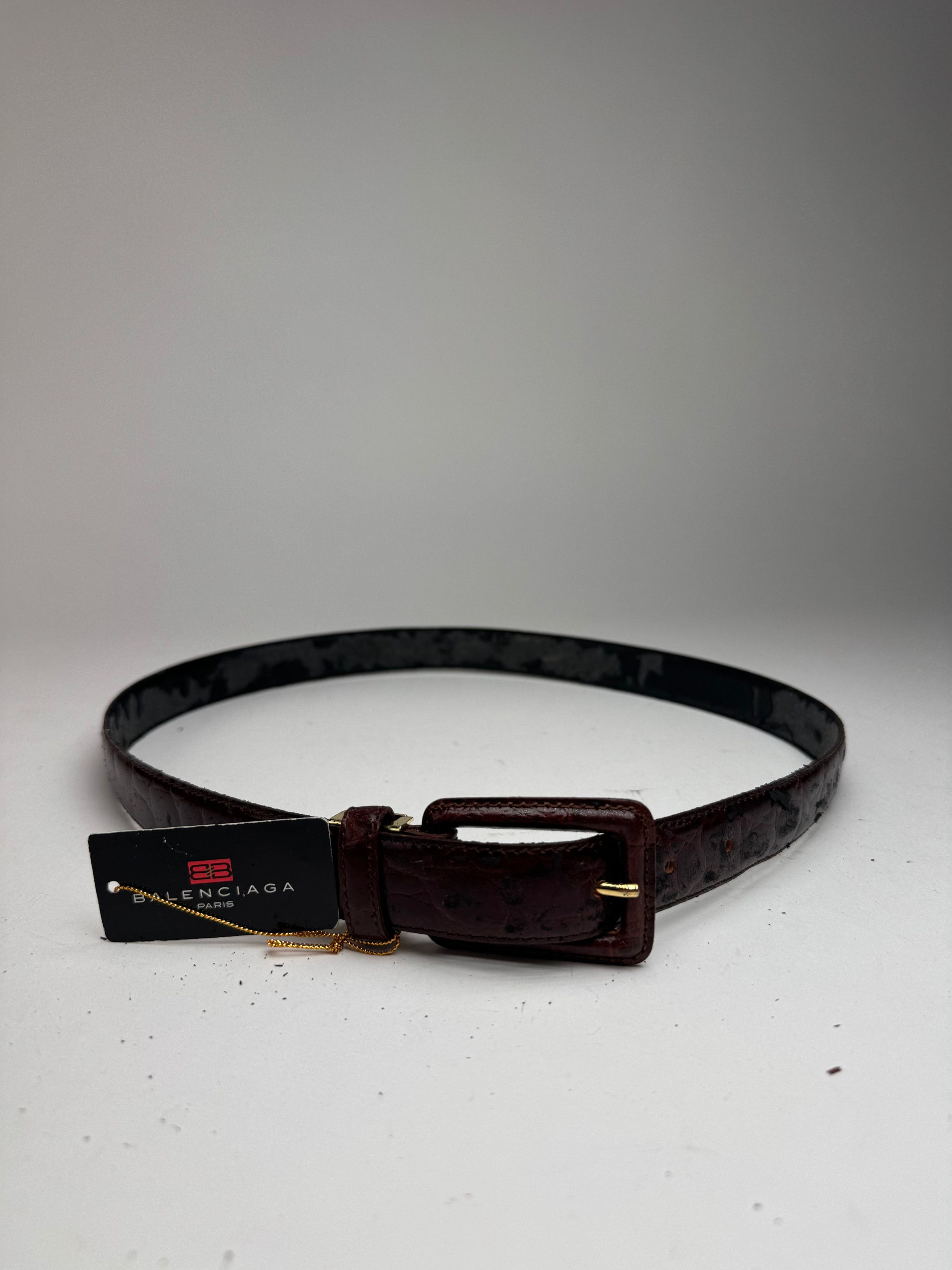Balenciaga Vintage Purple patent leather belt crocodile emblossed Size ONE SIZE - 1 Thumbnail