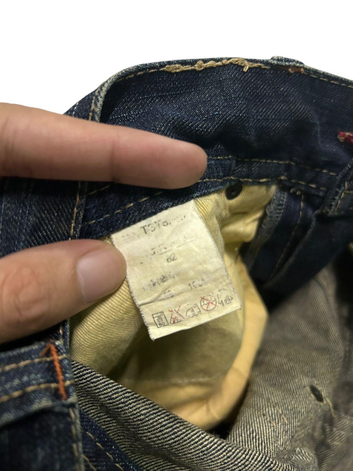 If Six Was Nine × KMRii × Le Grande Bleu (L.G.B.) FLARE THREE STONES THROW JAPANESE PUNK STYLE DENIM ☠️🎌🎌☠️ Size US 31 - 17 Thumbnail