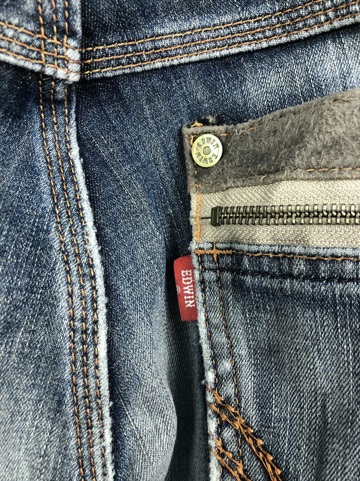 Edwin Rare Vintage Edwin 503 Blue Trip Flare Jeans Size US 32 / EU 48 - 11 Thumbnail