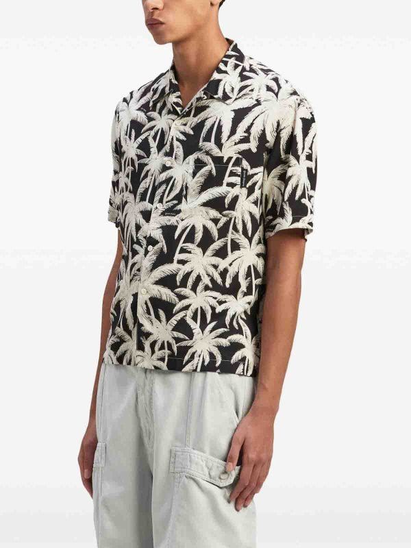 Palm Angels o1y0325 Patterned Shirt in Black/White Size US S / EU 44-46 / 1 - 3 Thumbnail