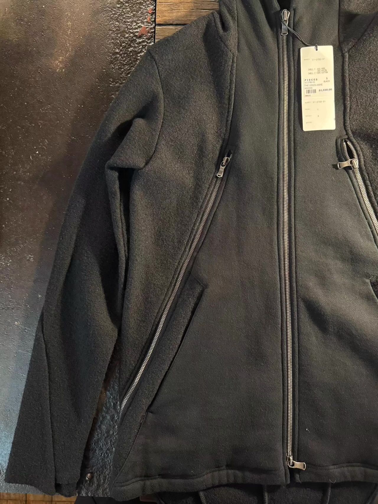 The Viridi-anne The Viridi‑Anne Black Panelled Triple‑Zip Hoodie. Ｑ25 Size US M / EU 48-50 / 2 - 2 Thumbnail