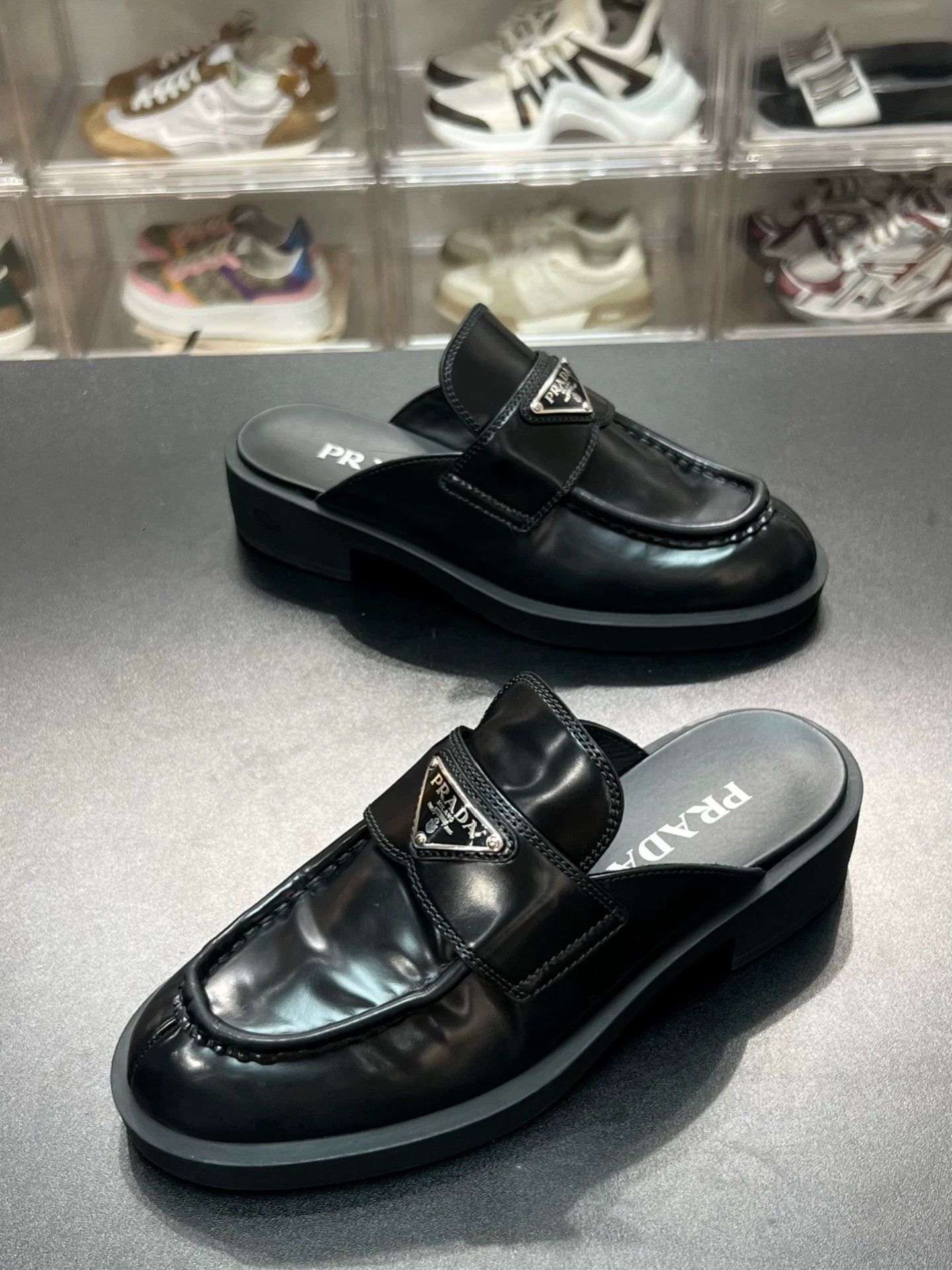 Prada Prada Leather Pony-Hair Mules (EU 36) | Grailed