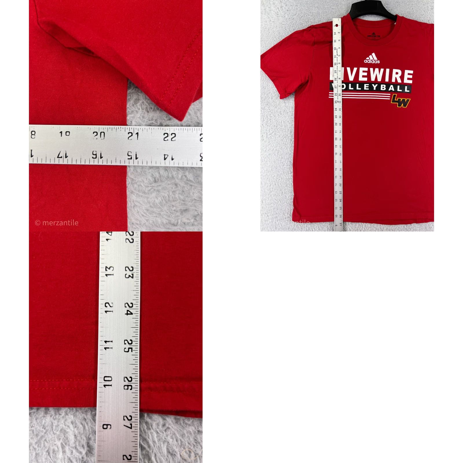 Adidas Adidas Shirt Mens L Red Crew 100% Cotton LiveWire Volleyball Ampliflier Tee Size US L / EU 52-54 / 3 - 9 Thumbnail