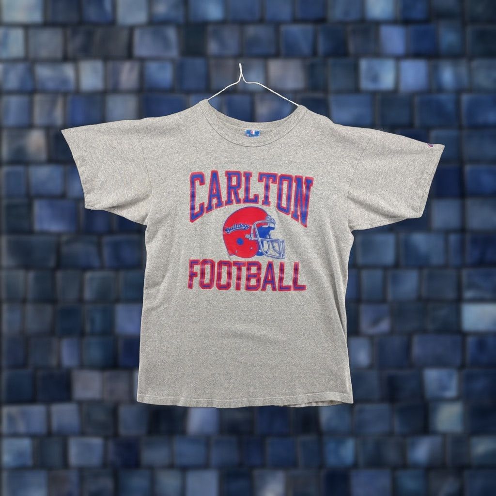 Champion Vintage Champion USA Shirt Carlton Bulldogs Football Single Stitch Size L Gray Mens Size US L / EU 52-54 / 3 - 1 Thumbnail