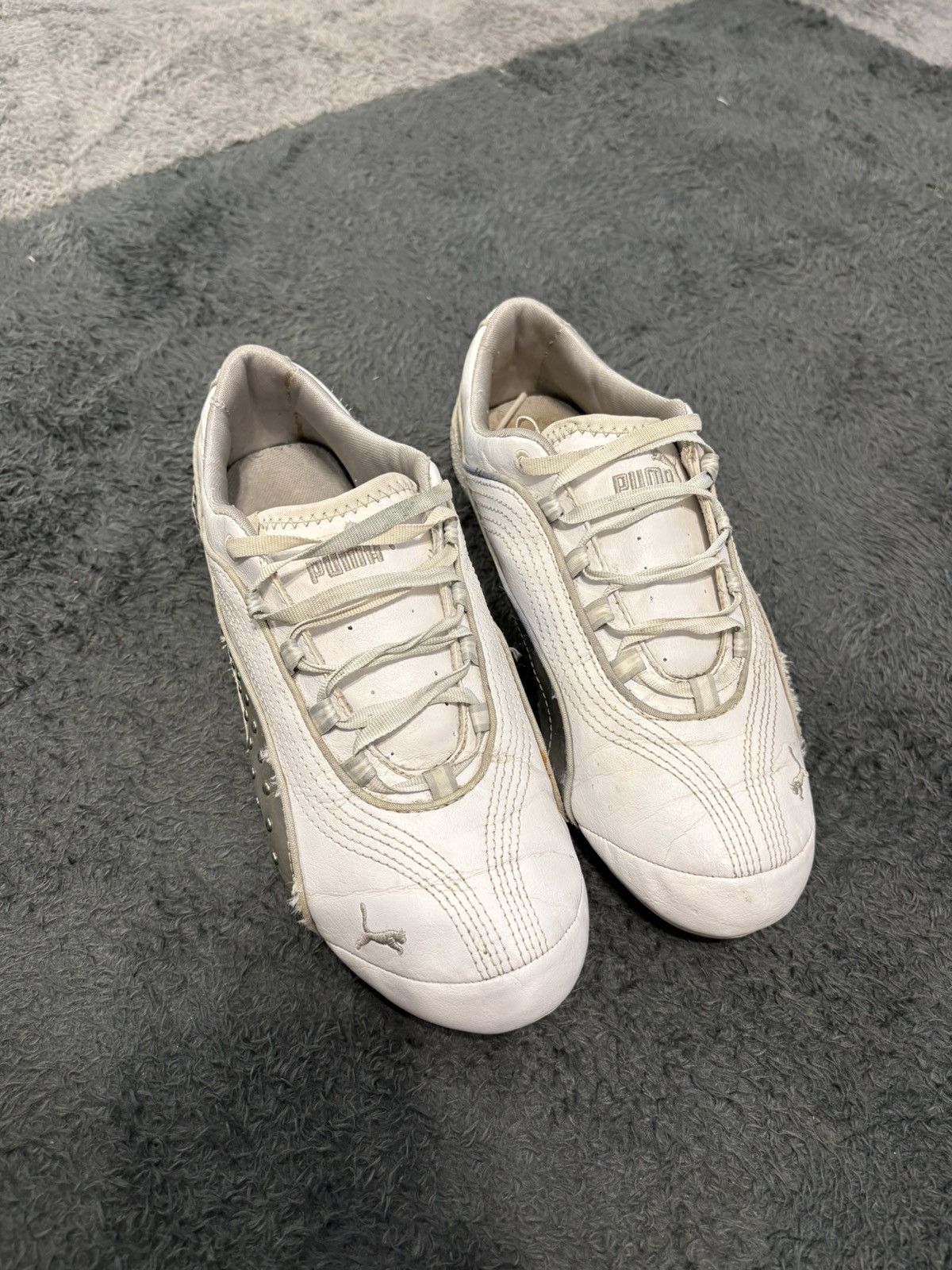 Jil Sander × Puma RARE Vintage Puma Speedcat Y2K Studded Logo Shoes Size US 9 / IT 39 - 2 Thumbnail