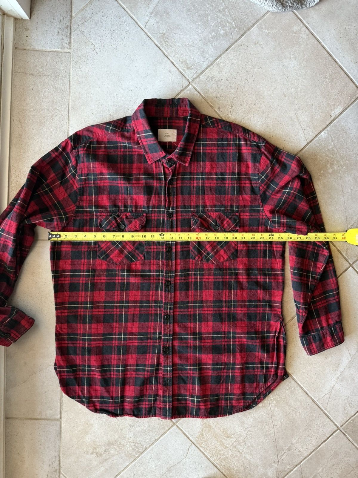 FOG FOG (now Essentials) Collection Two Red Black Flannel XL Size US XL / EU 56 / 4 - 8 Thumbnail