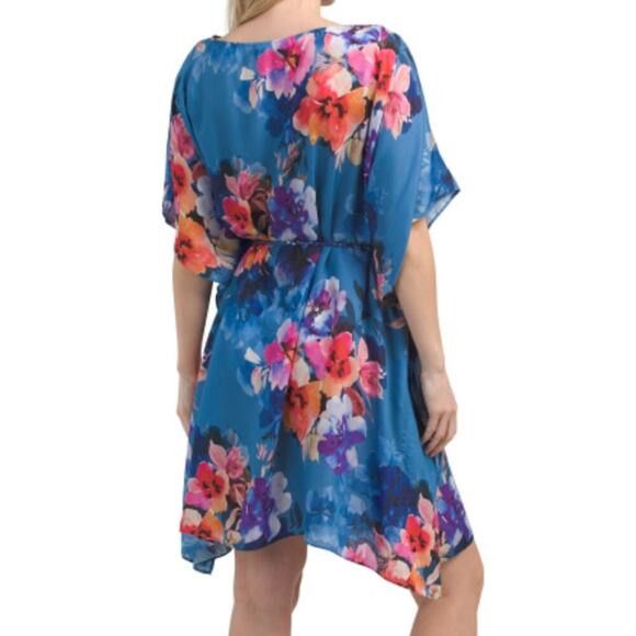 Johnny Was Summer Days Coverup Dress With Braided Tie Summer Blue Size L / US 10 / IT 46 - 2 Thumbnail