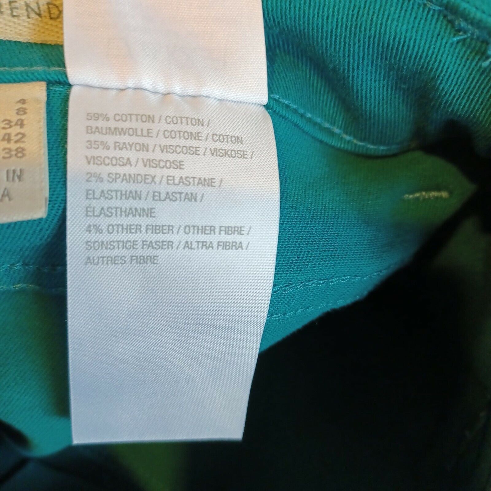 Gloria Vanderbilt Women Pant Sz 4 Logo By Lori Goldstein Stretch Twill Boyfrie Size 27" / US 4 / IT 40 - 7 Thumbnail