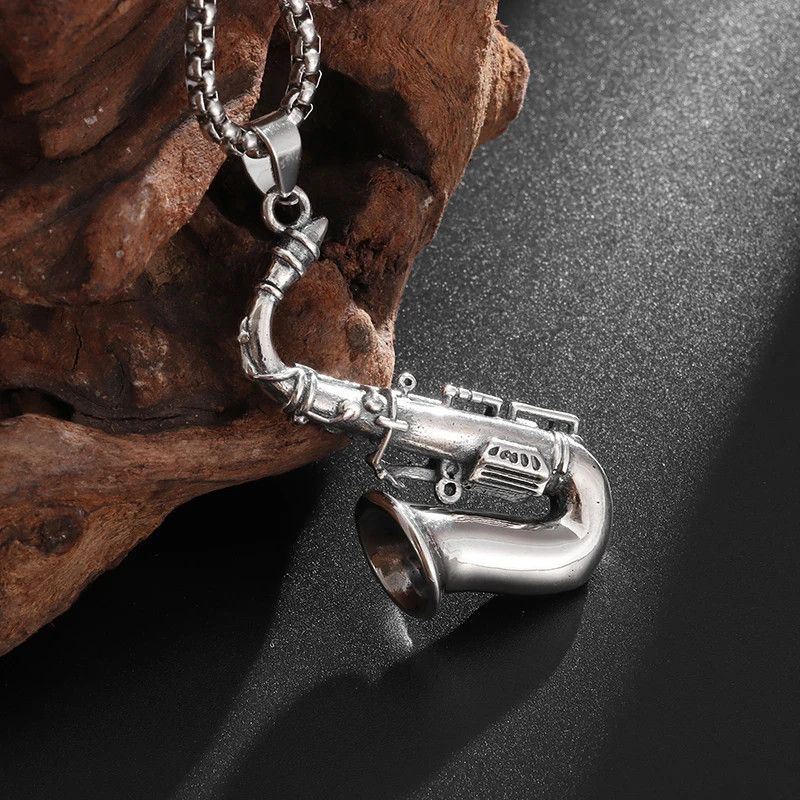 Jewelry Saxophone Pendant Necklace Size ONE SIZE - 2 Thumbnail