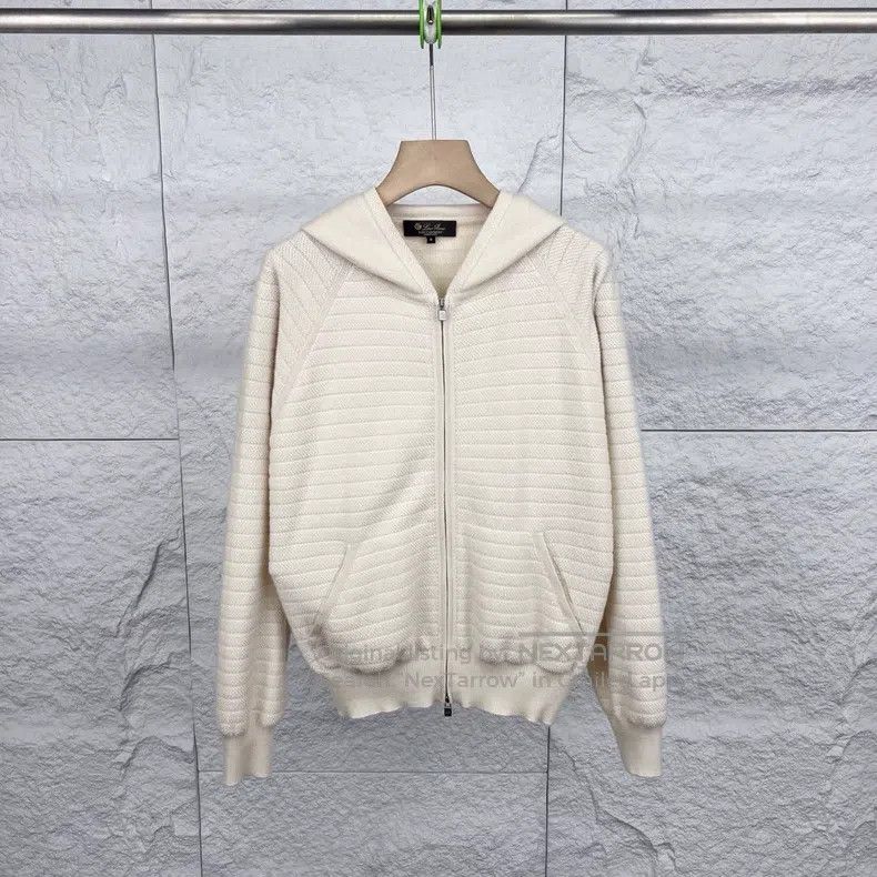Loro Piana Loro Piana Beige Hooded Zip-Up Long Sleeve Jacket Size S / US 4 / IT 40 - 1 Thumbnail