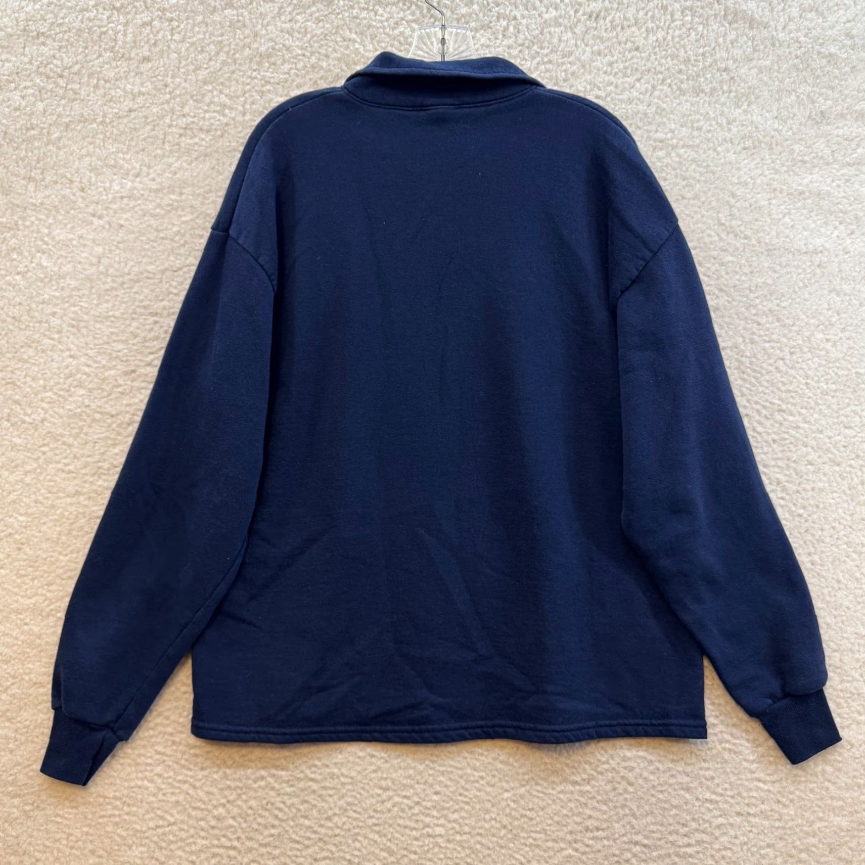 Jerzees VINTAGE Sports Illustrated Sweatshirt Sweater XL Navy Blue 1/4 Zip Pullover Mens (or Adults) Size XL / US 12-14 / IT 48-50 - 2 Thumbnail